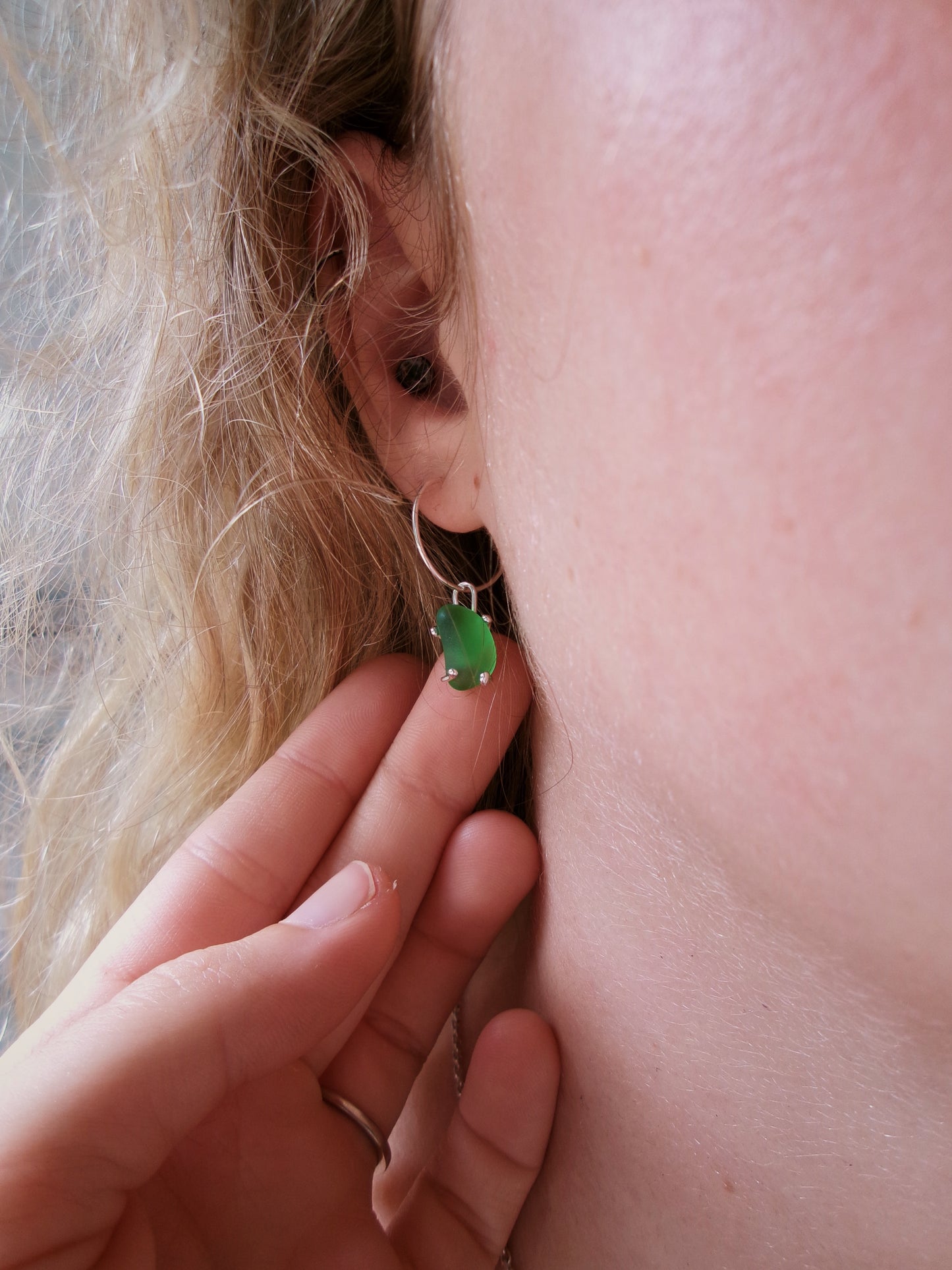 Seaglass huggy hoops