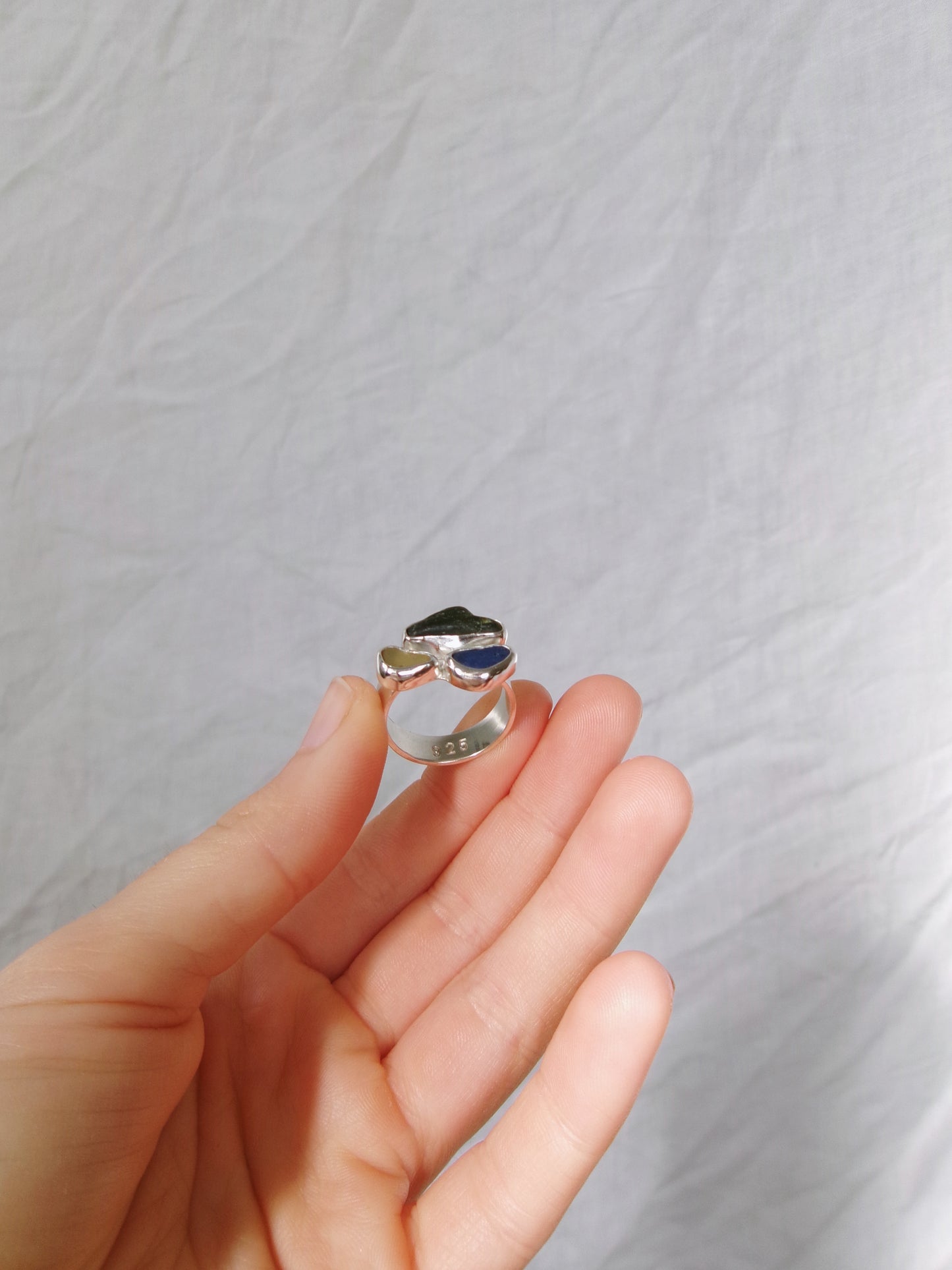 Seaglass Cluster Ring