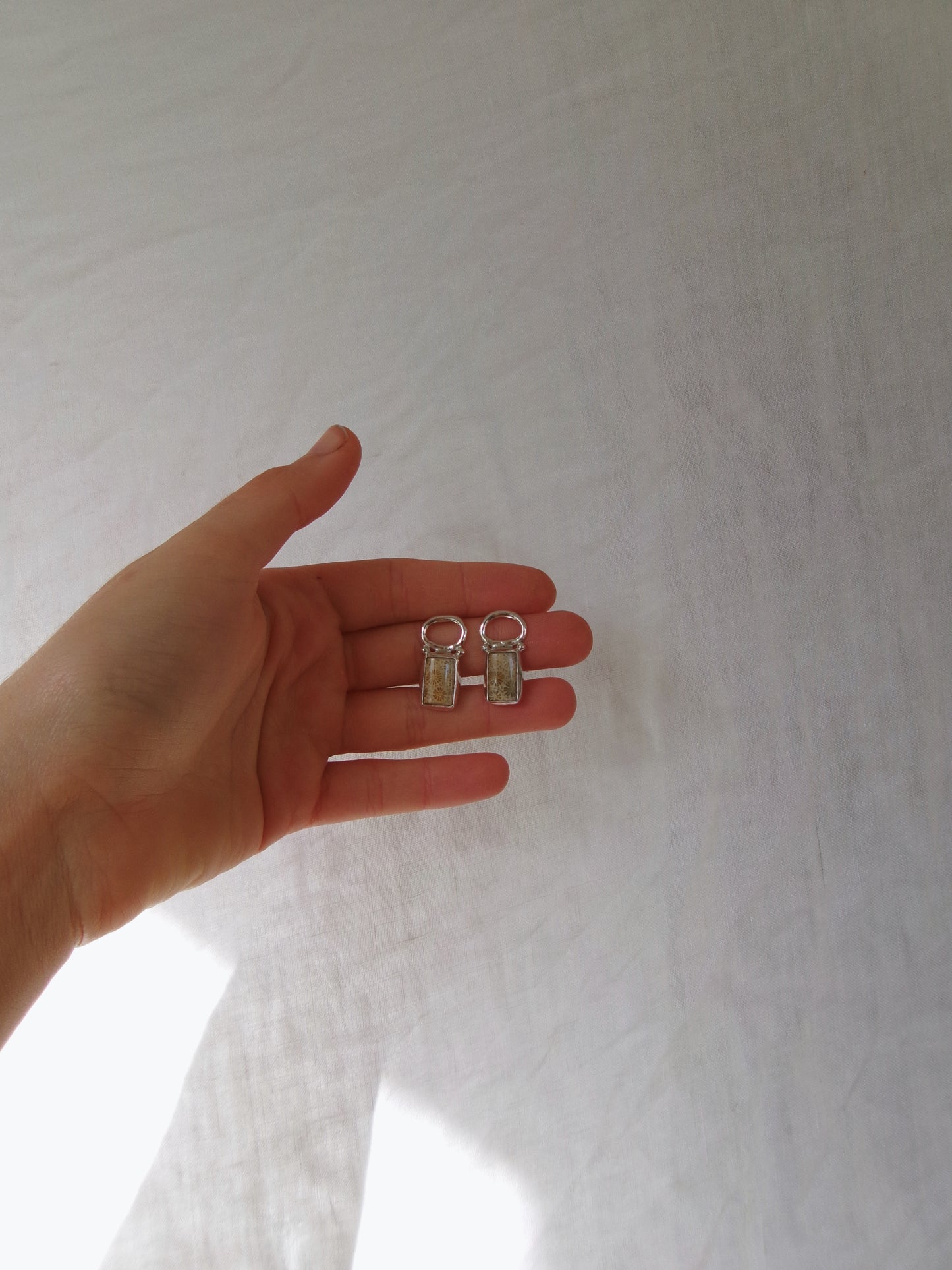 Priya Stud - Fossilised Coral