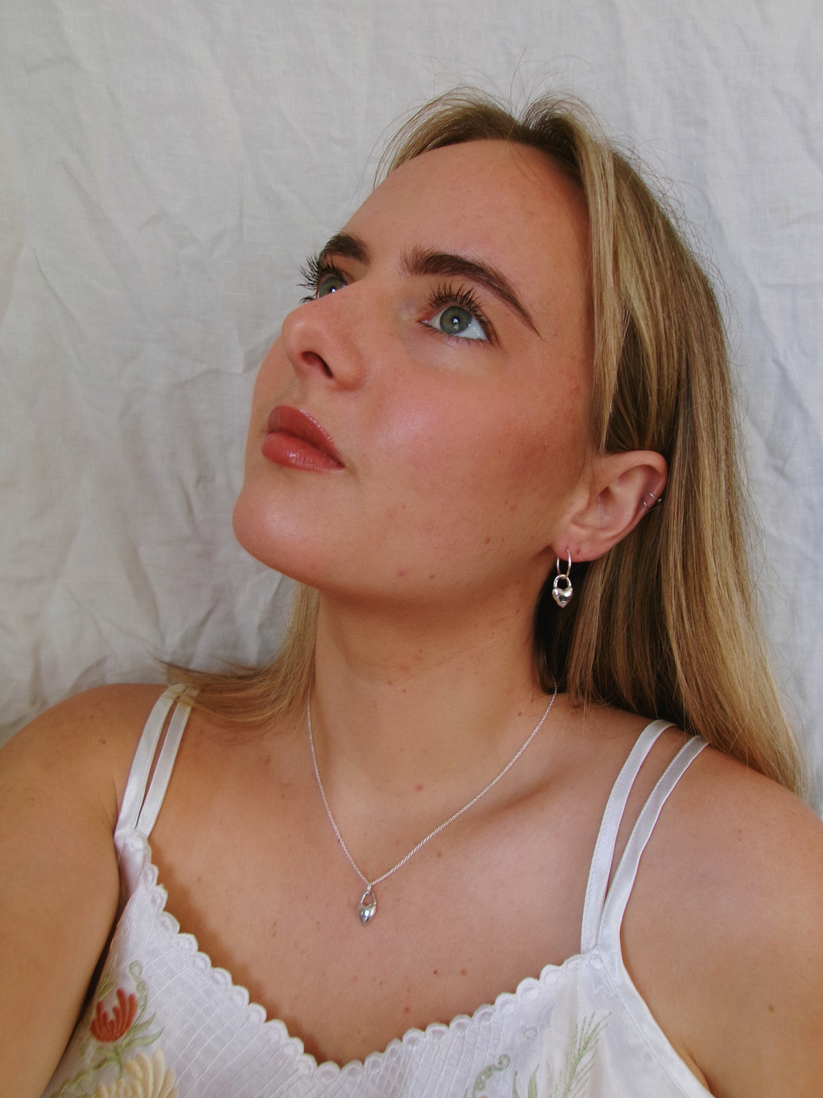 Treacherous Heart Charm Earring