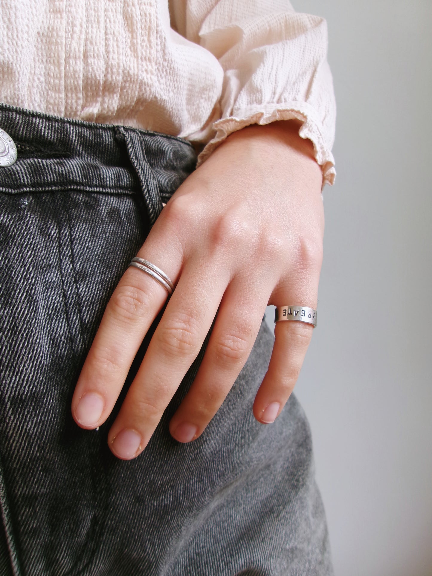 Custom Word Pinky Ring