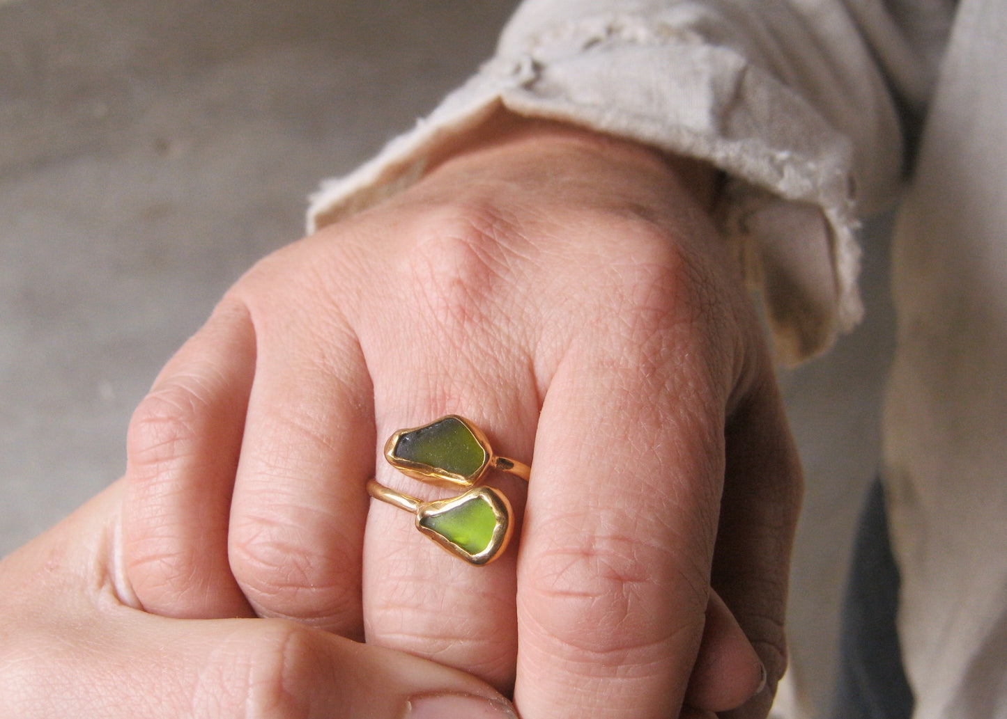 Olive branch wrap ring