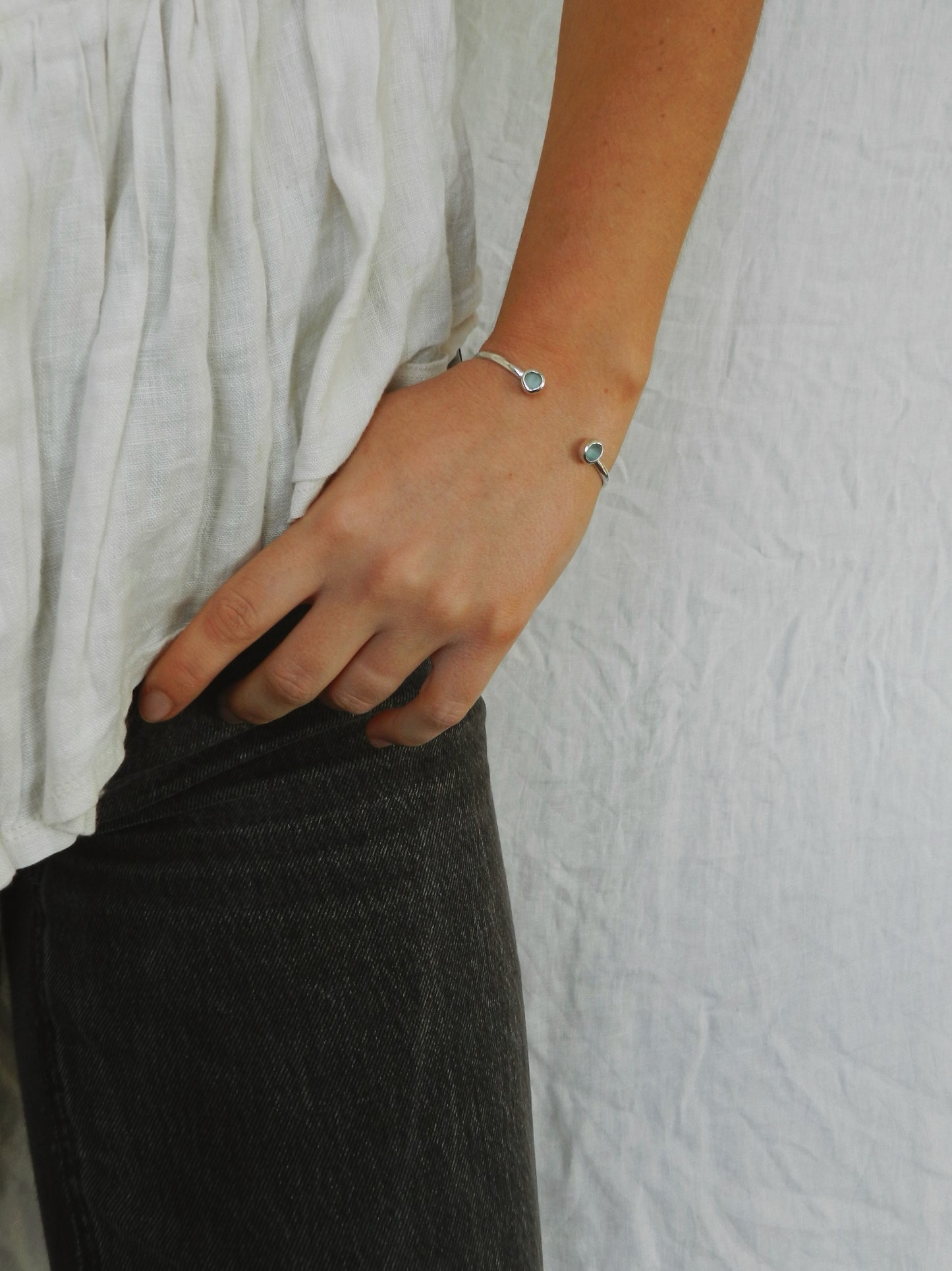 Seaglass Bangle - Skyla
