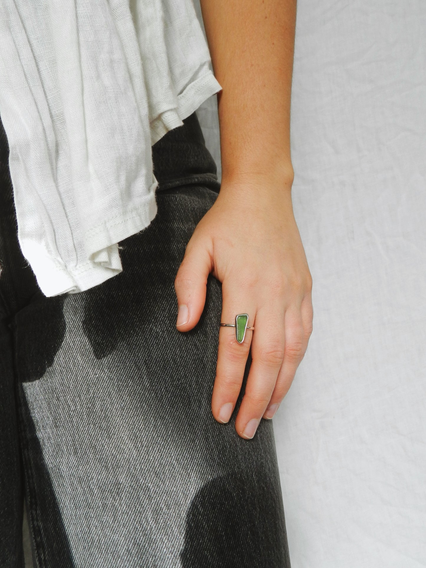 Seaglass Ring - Fern