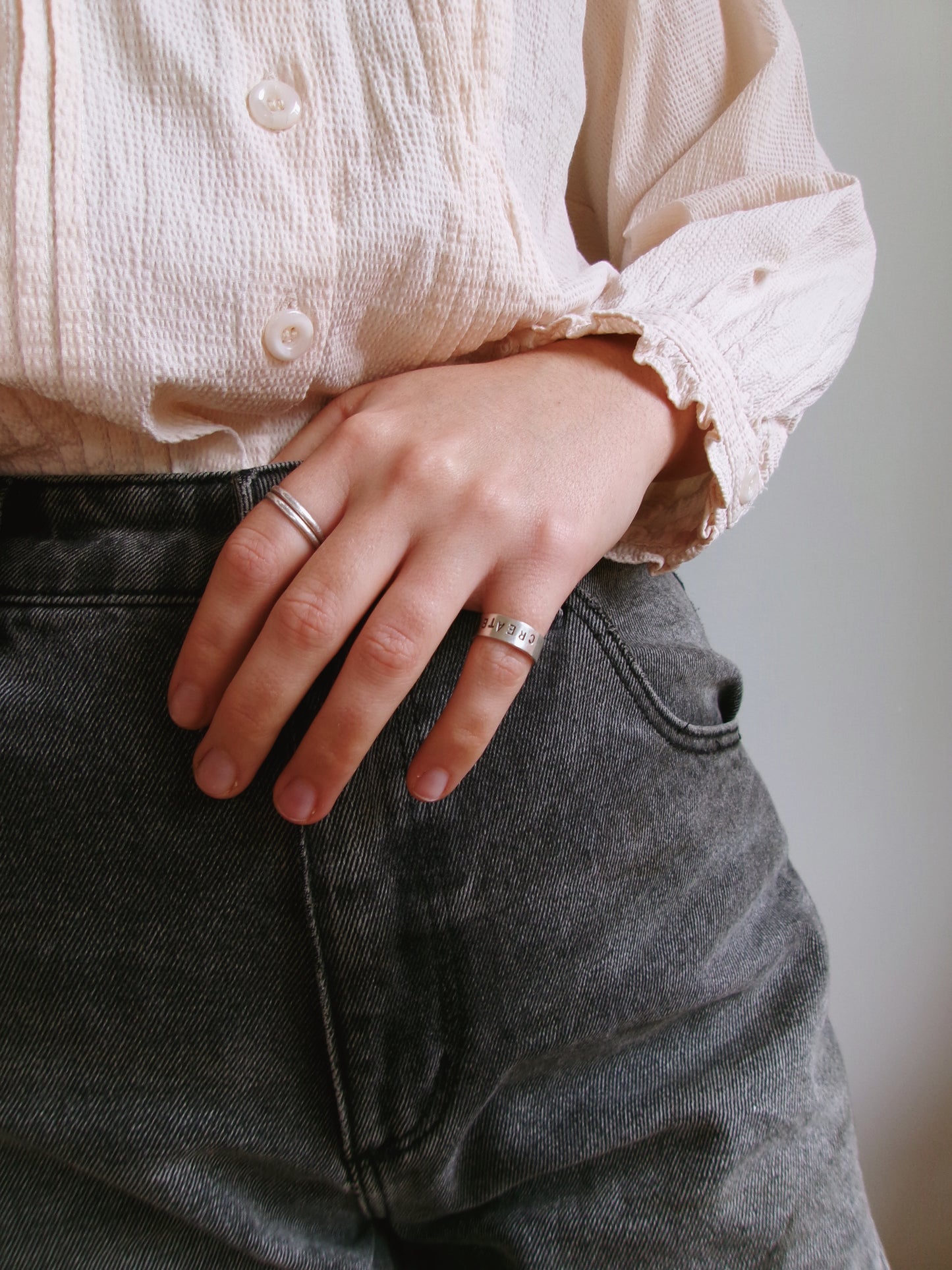 Custom Word Pinky Ring