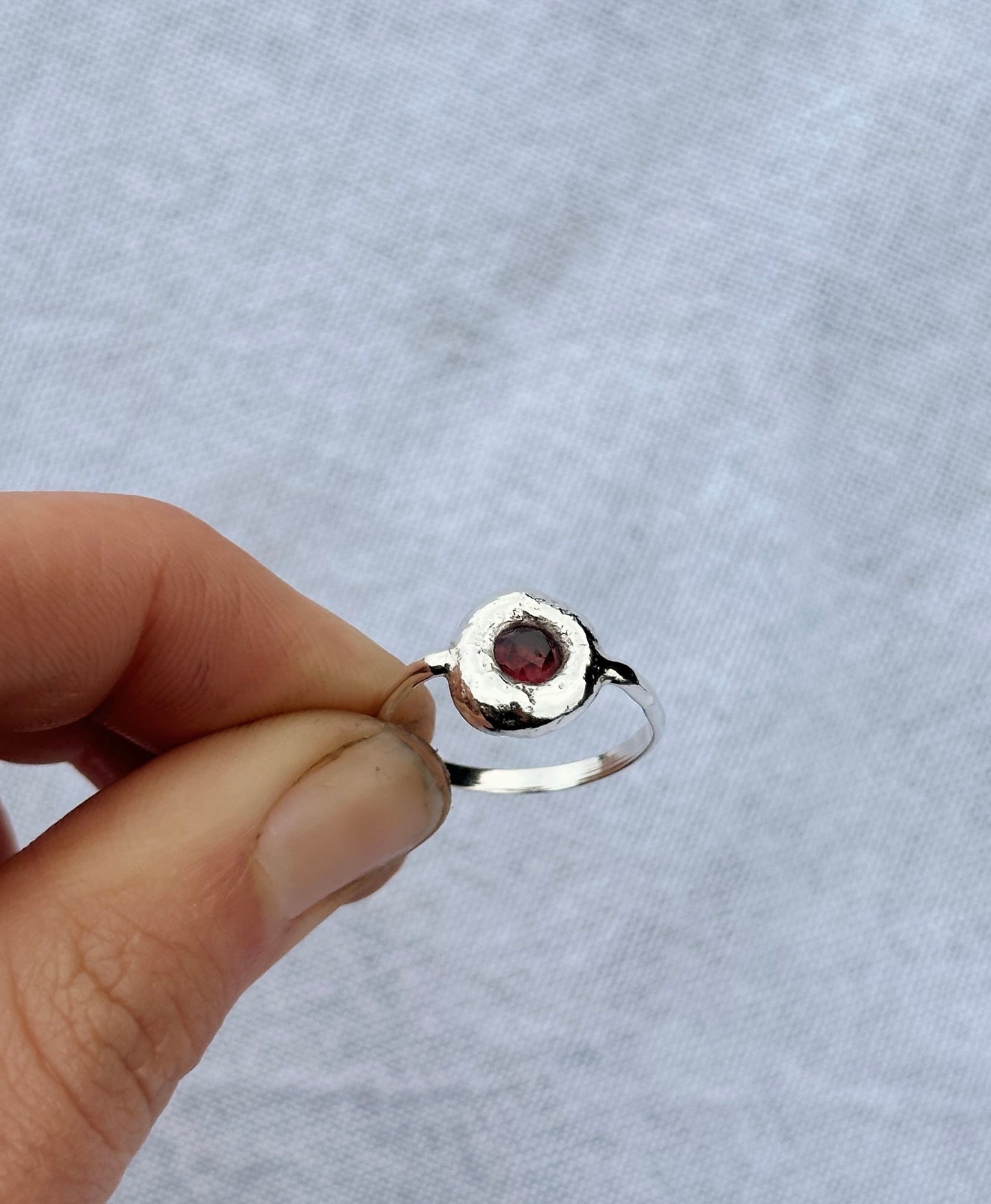 Ruby coin ring