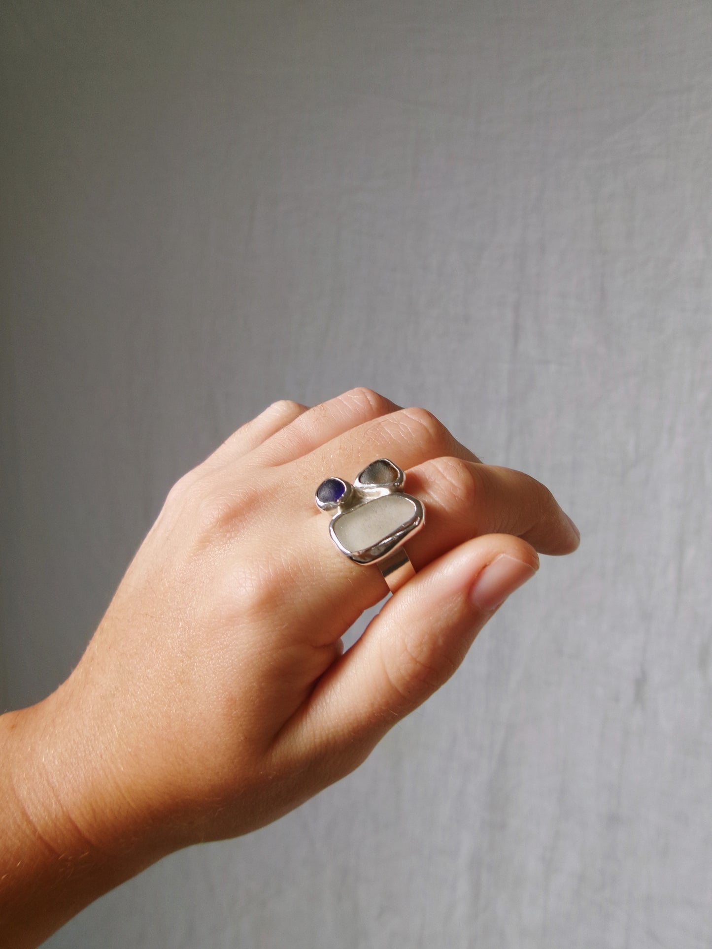Seaglass Cluster Ring