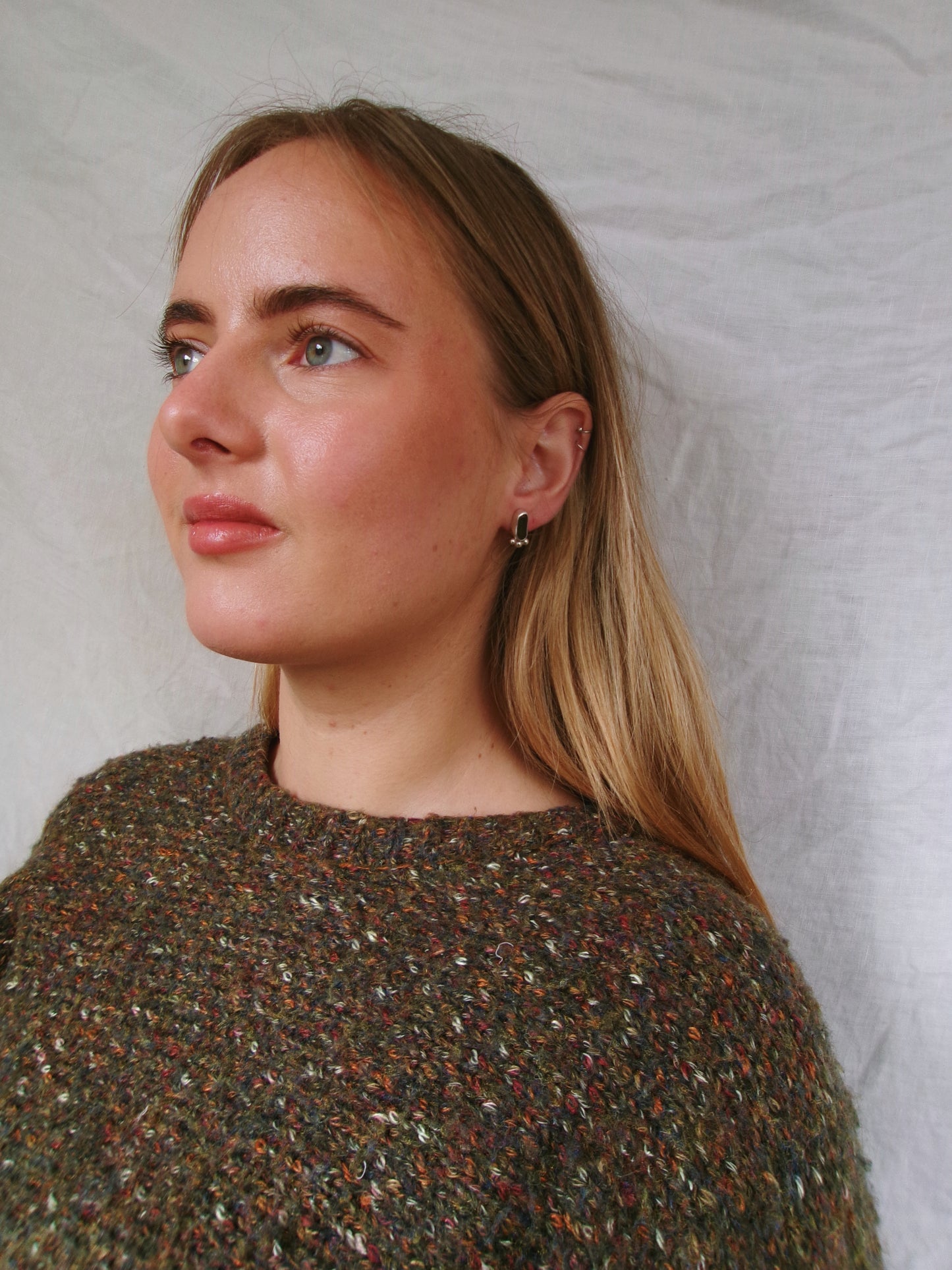 Olive dotty studs