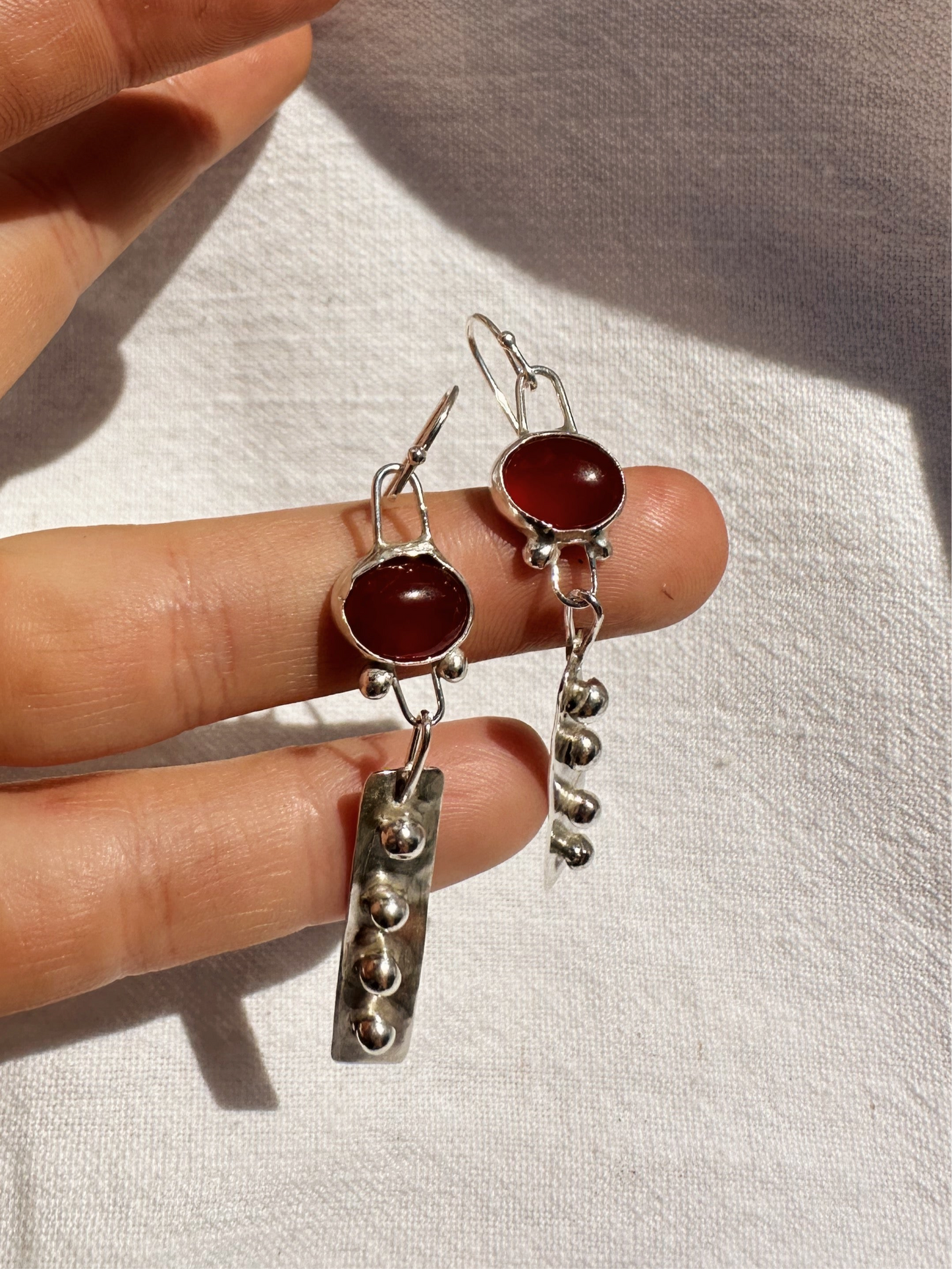 Pinot noir dangle earring