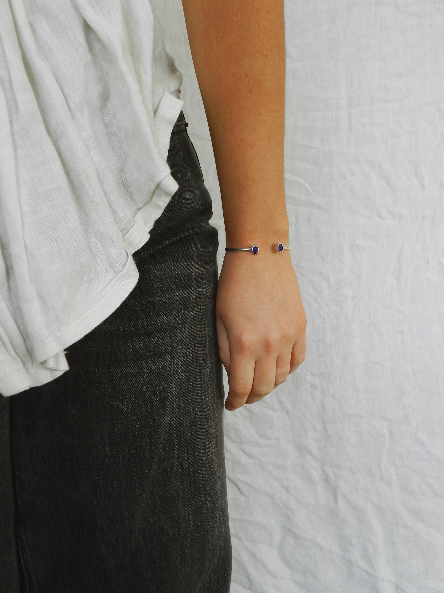 Seaglass Bangle - Cobalt