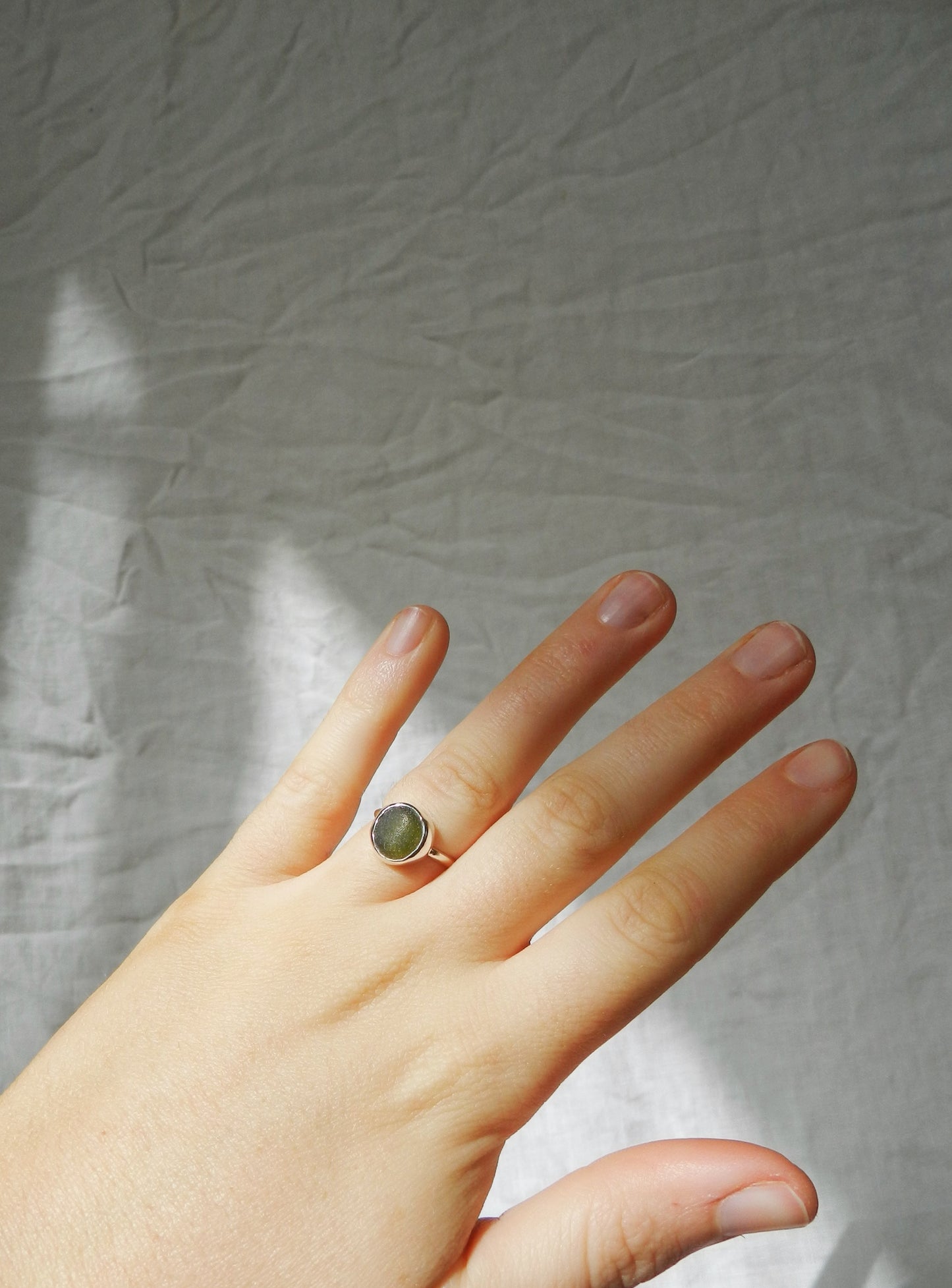 Seaglass Ring - Olive