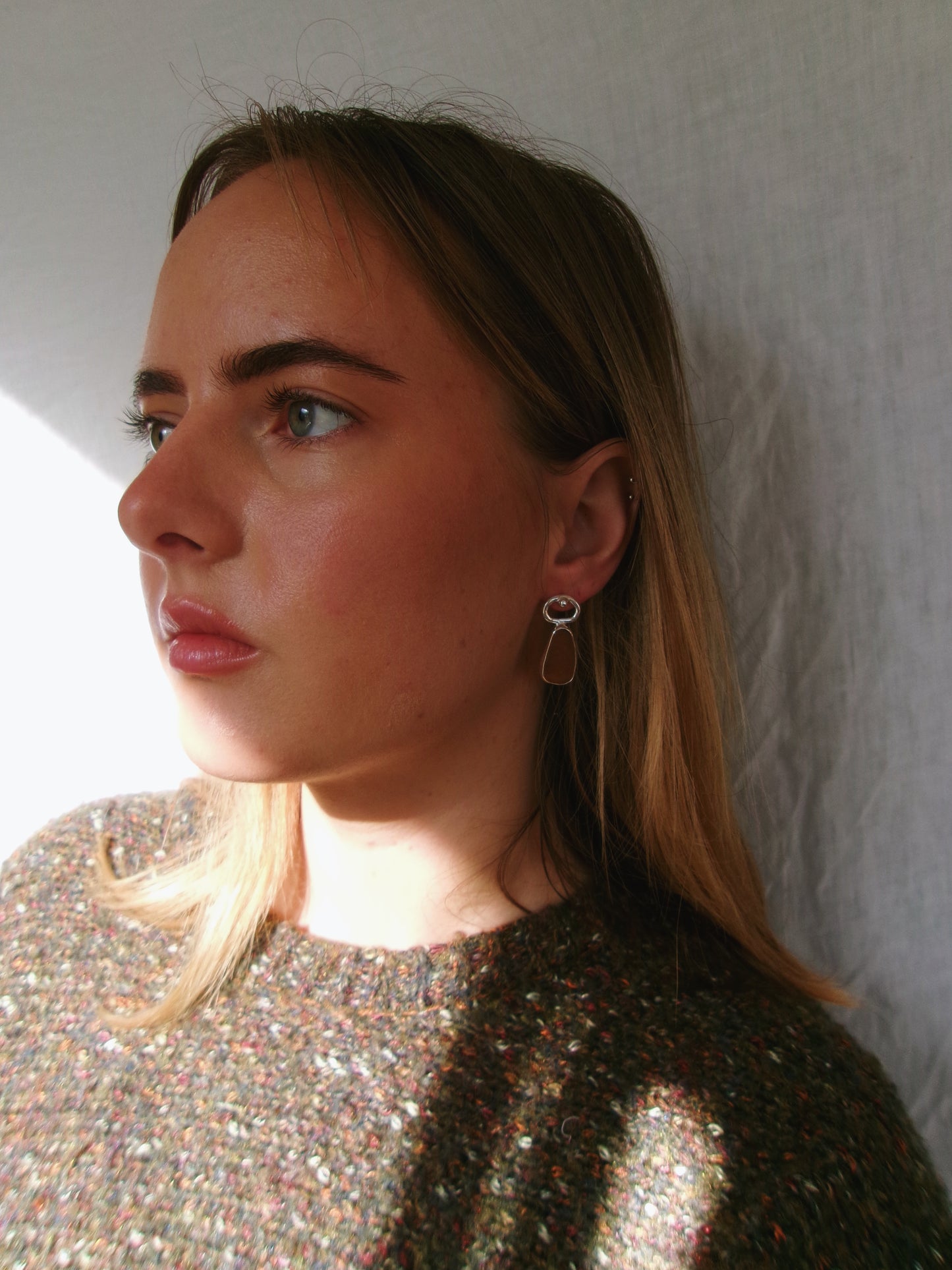 Priya Stud - Seaglass