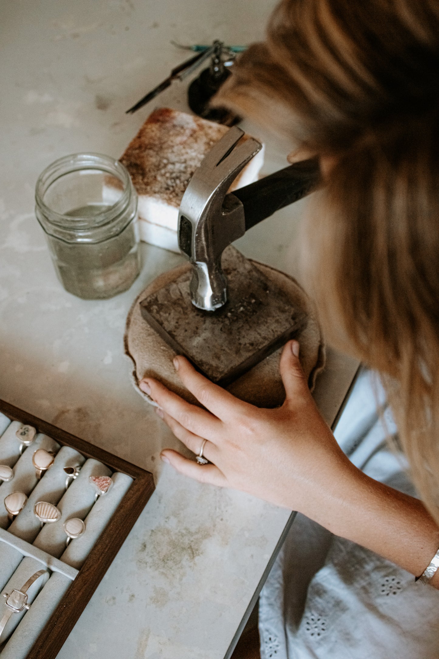 ring with stone setting workshop