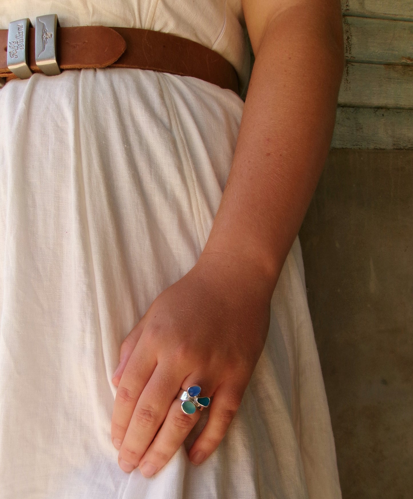Seaglass Cluster Ring