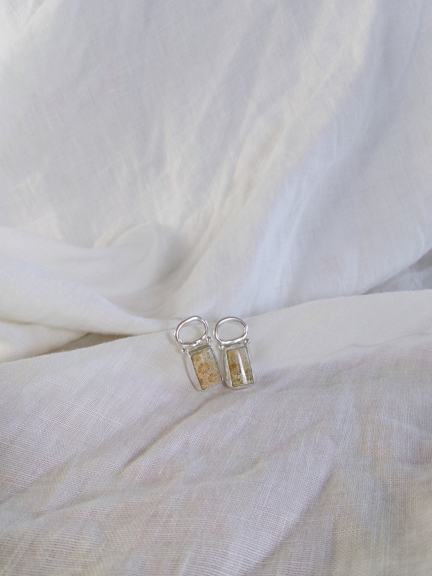 Priya Stud - Fossilised Coral