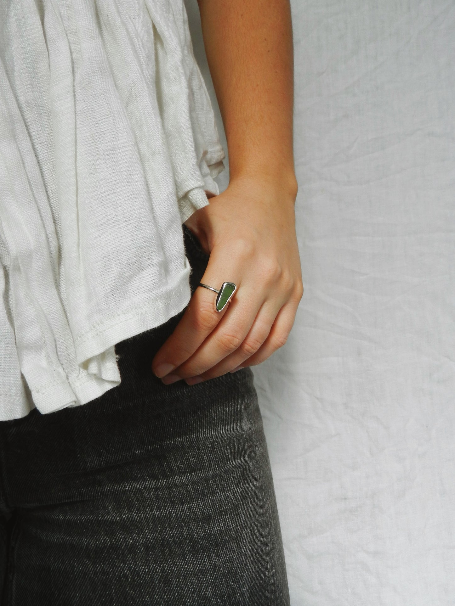 Seaglass Ring - Fern