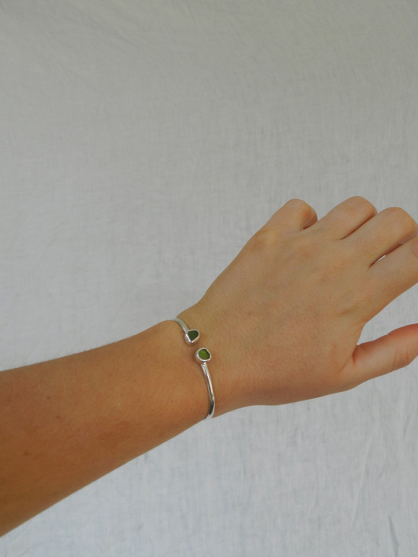 Seaglass Bangle - Olive