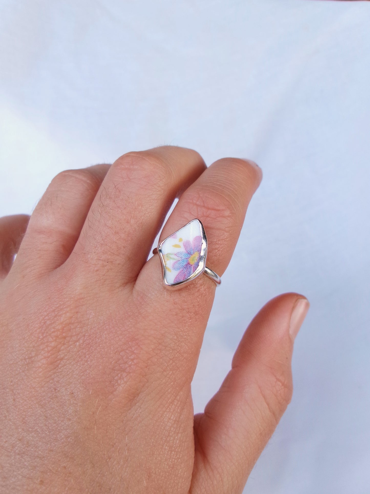 Orchid teacup ring