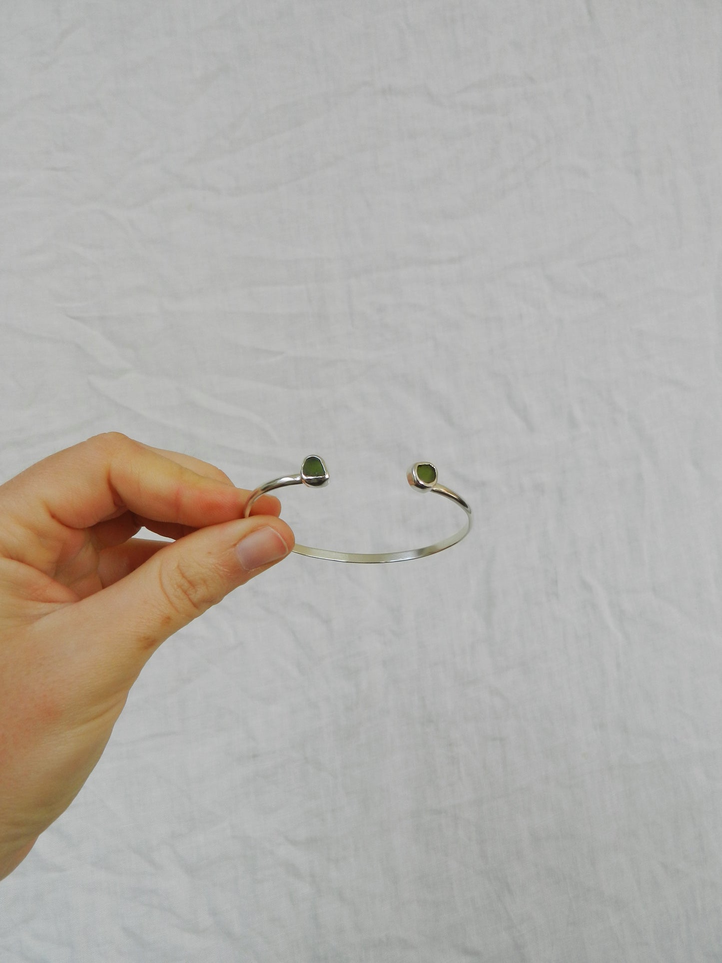 Seaglass Bangle - Olive