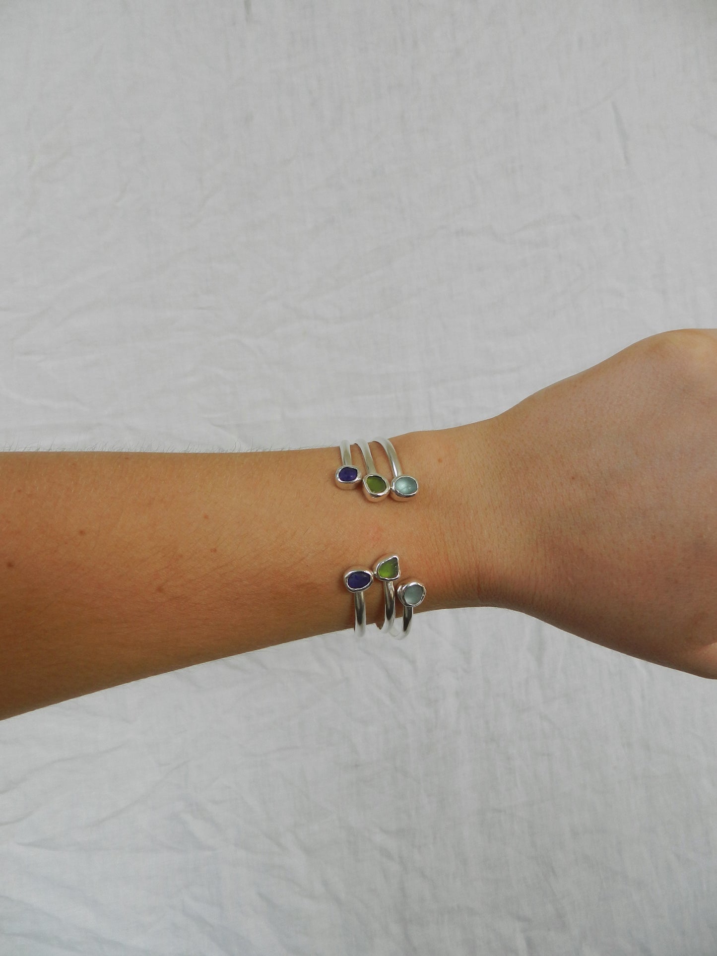 Seaglass Bangle - Cobalt