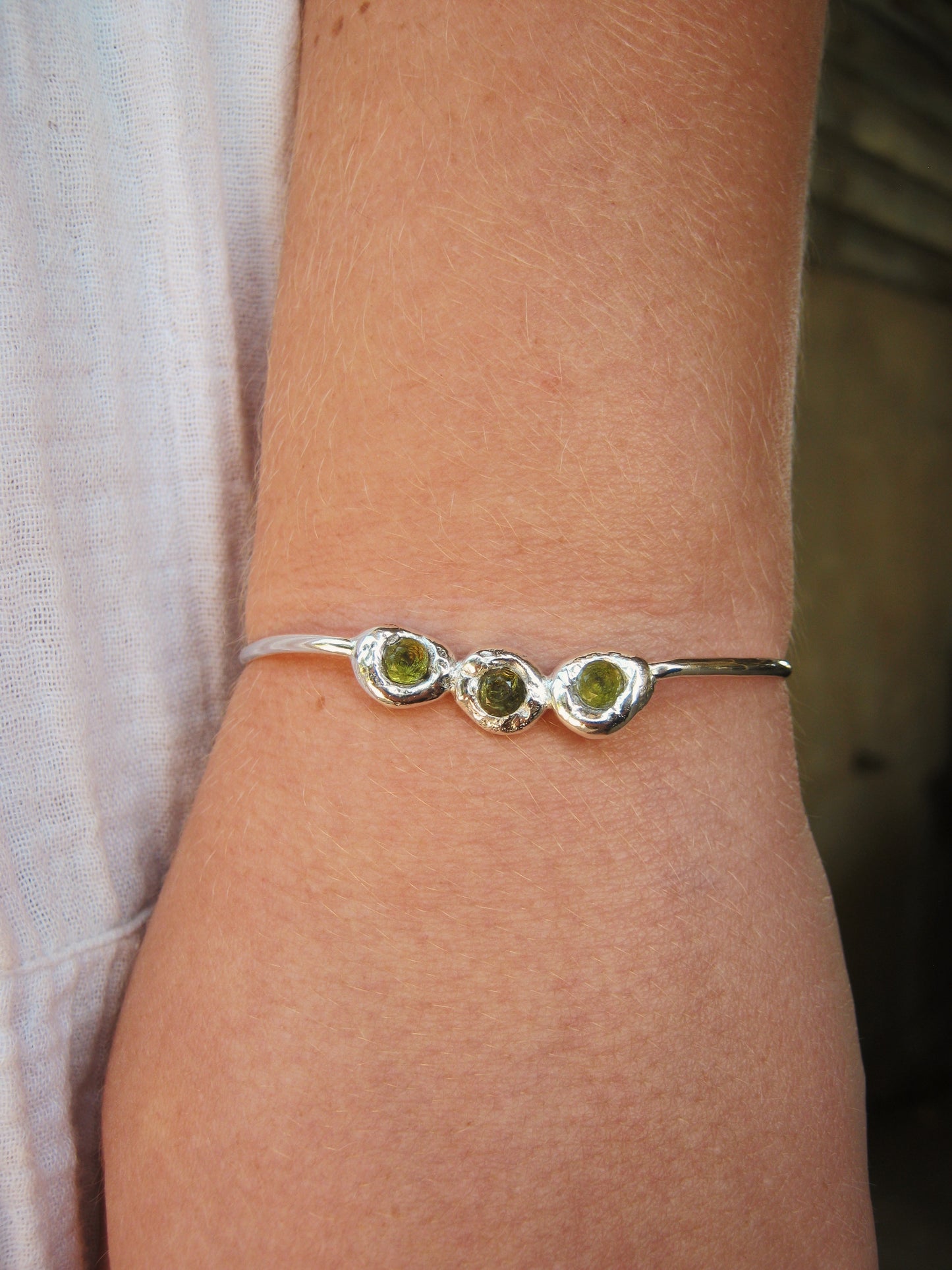 Organic Peridot Bracelet