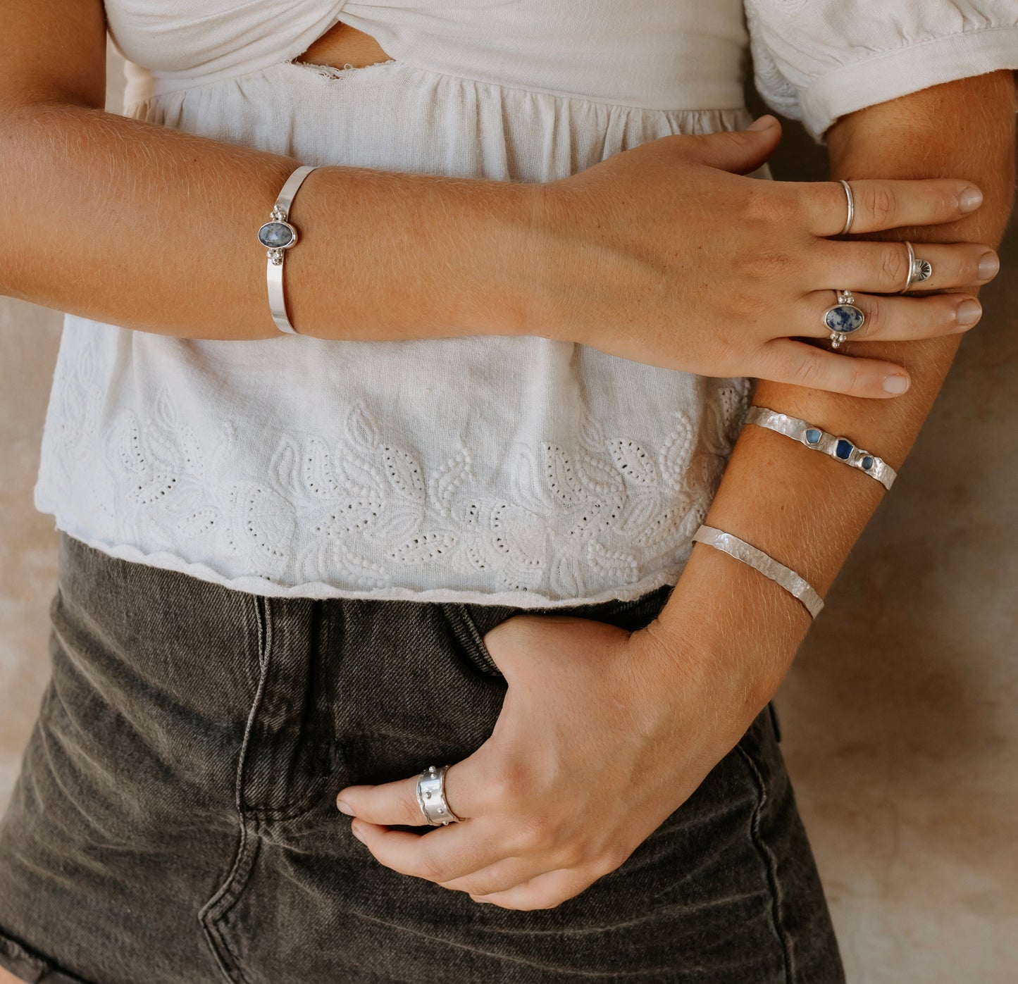 Hammered bangle/cuff