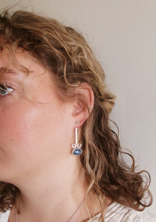 Jasper spiral studs