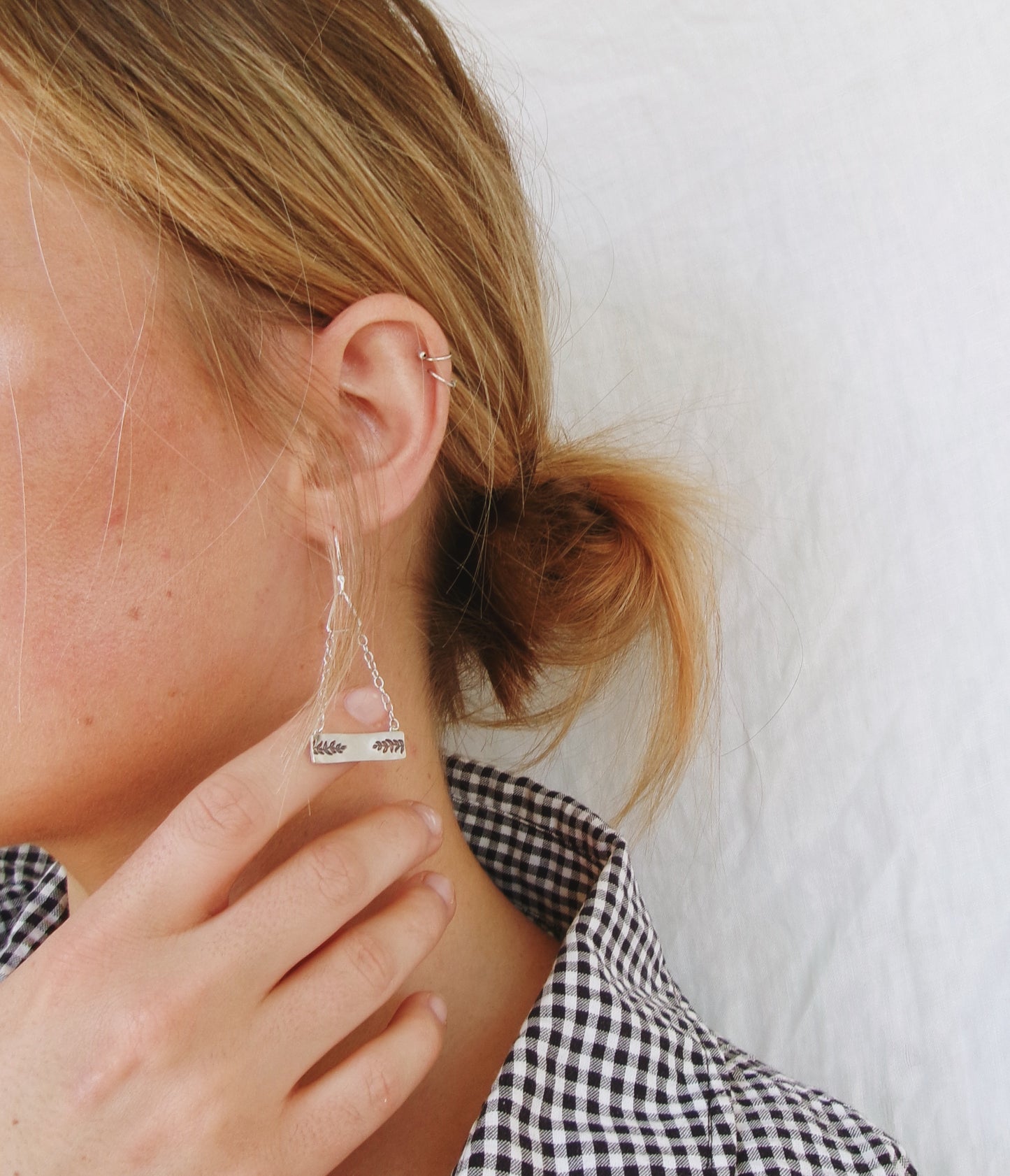 Silver Branch Earring