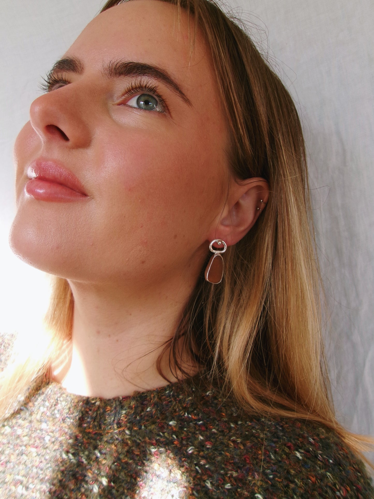 Priya Stud - Seaglass