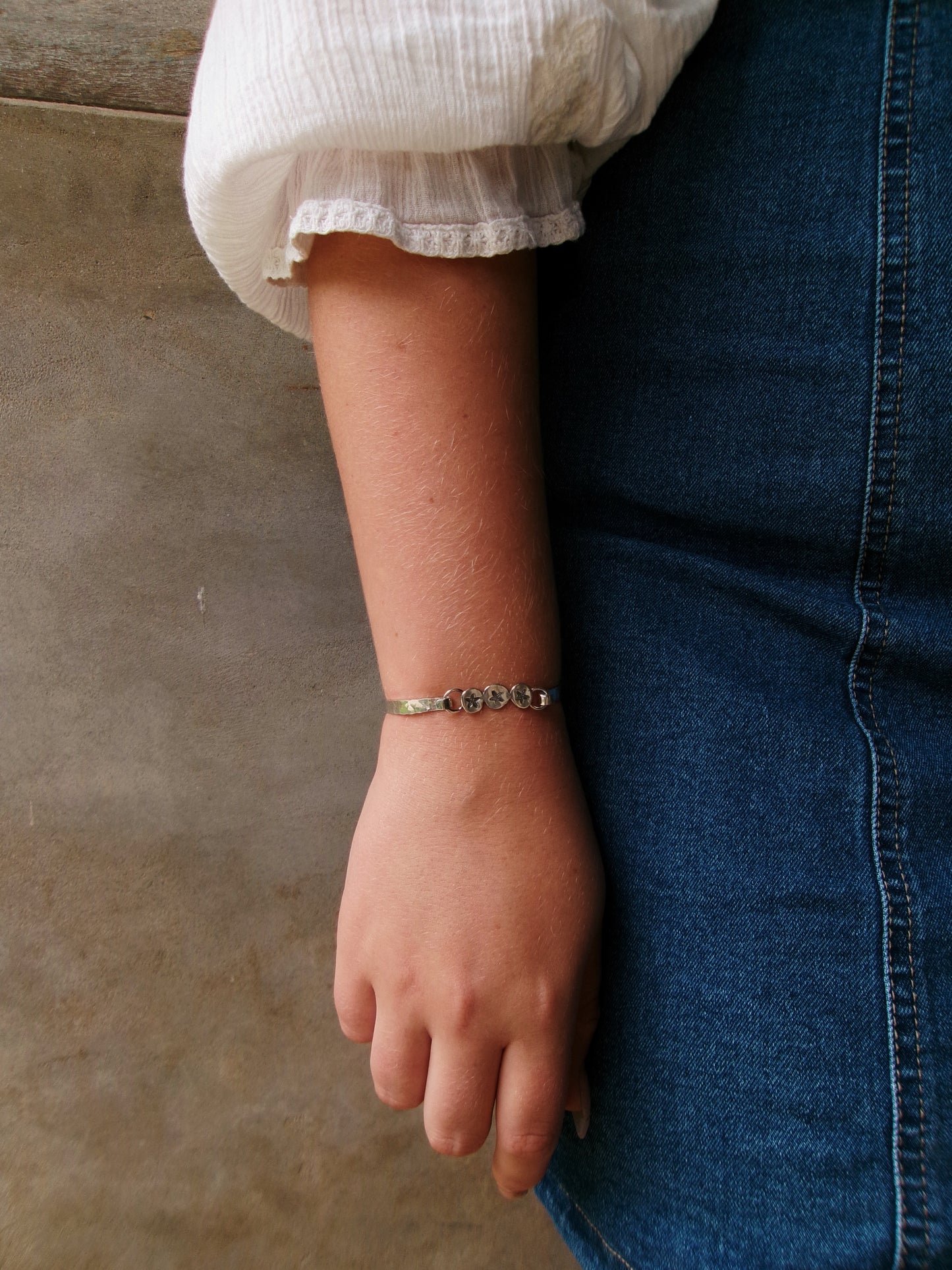 Aquamarine charm bracelet