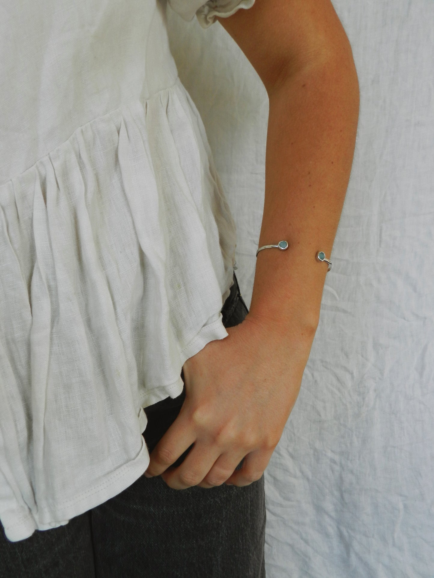 Seaglass Bangle - Skyla