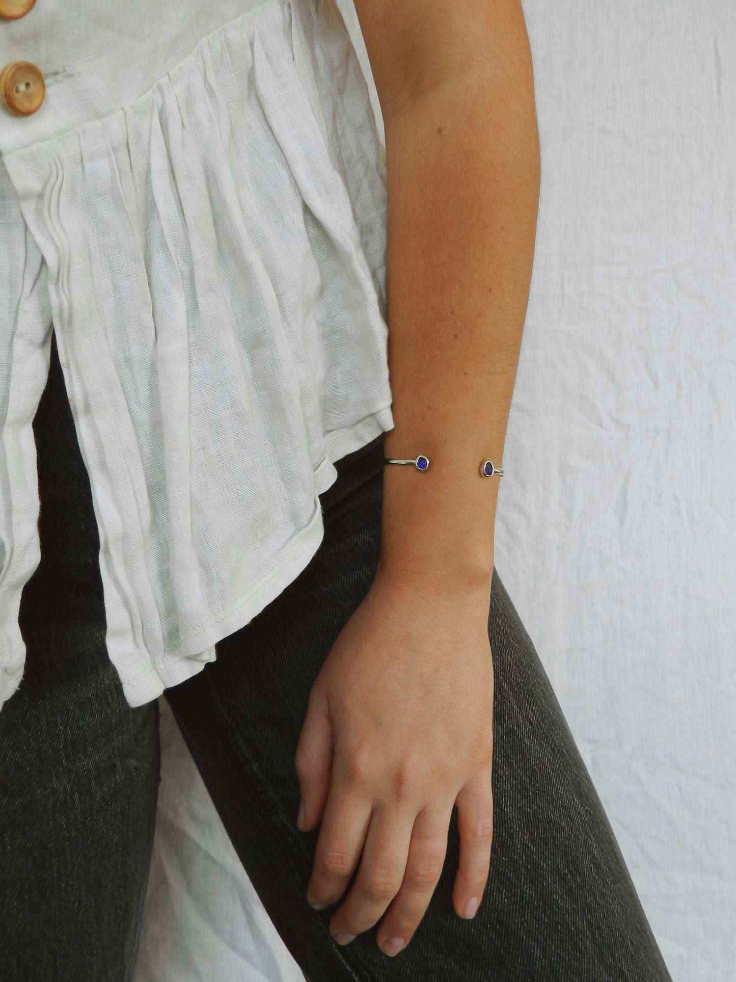 Seaglass Bangle - Cobalt