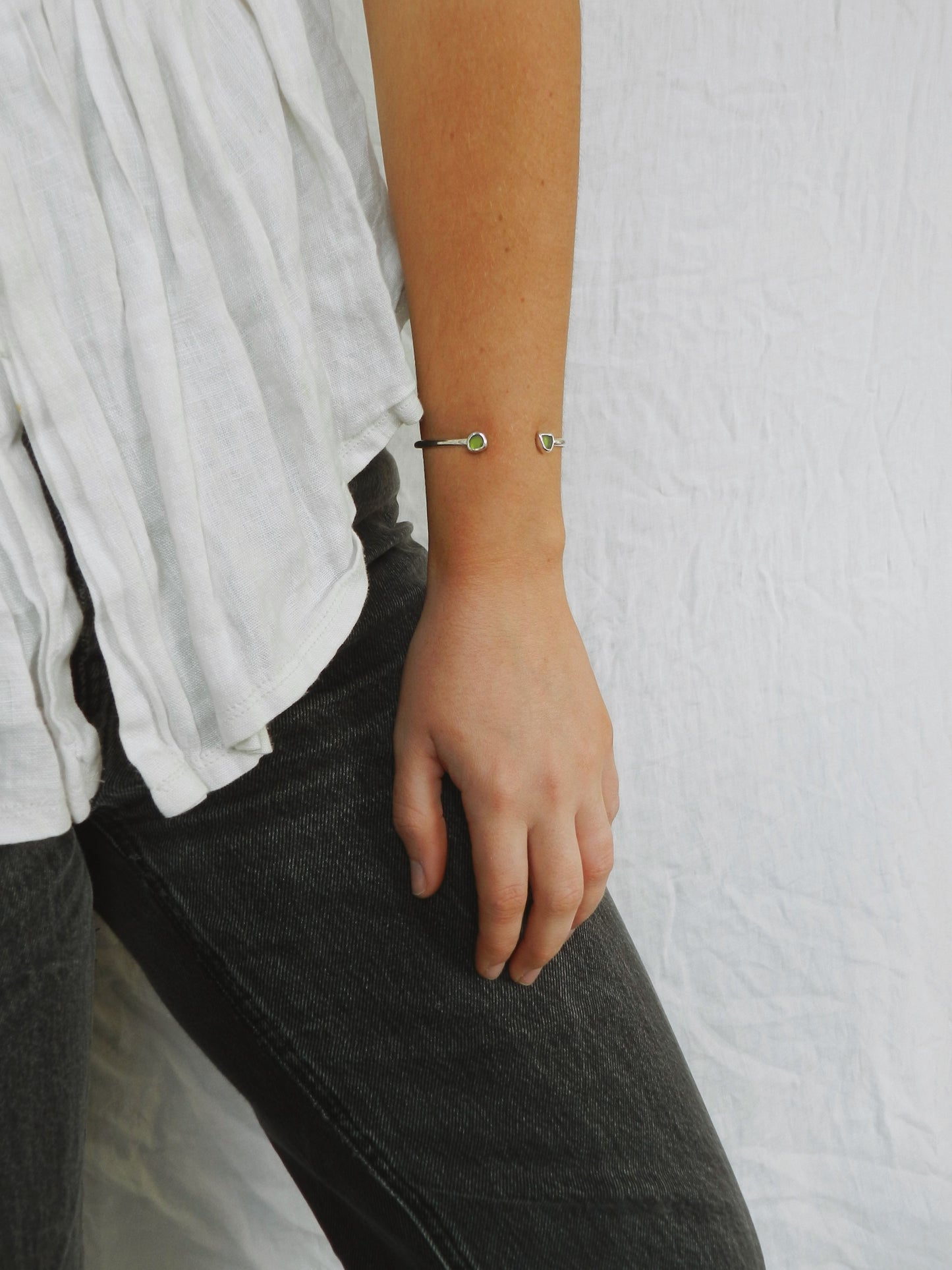 Seaglass Bangle - Olive