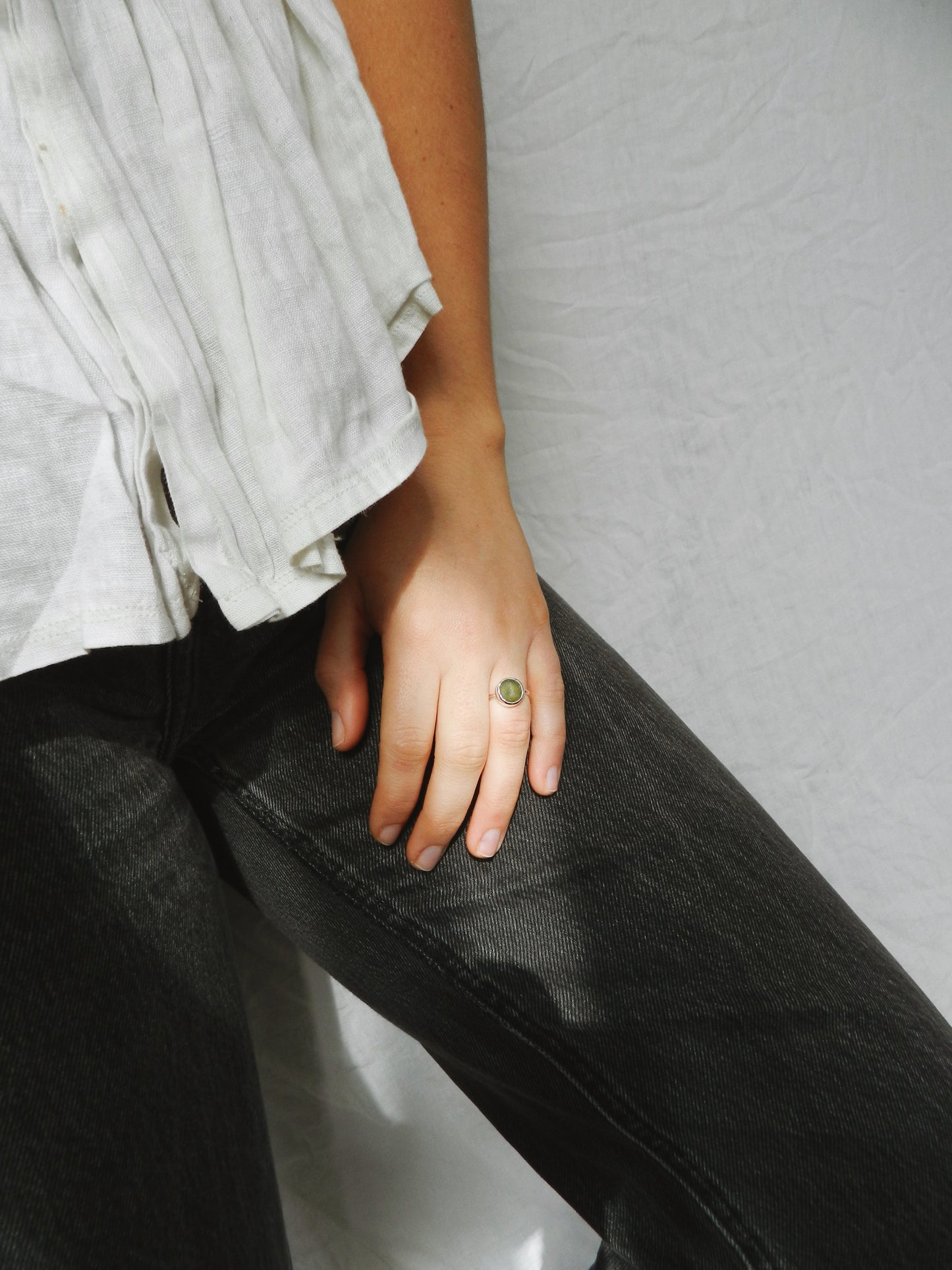 Seaglass Ring - Olive