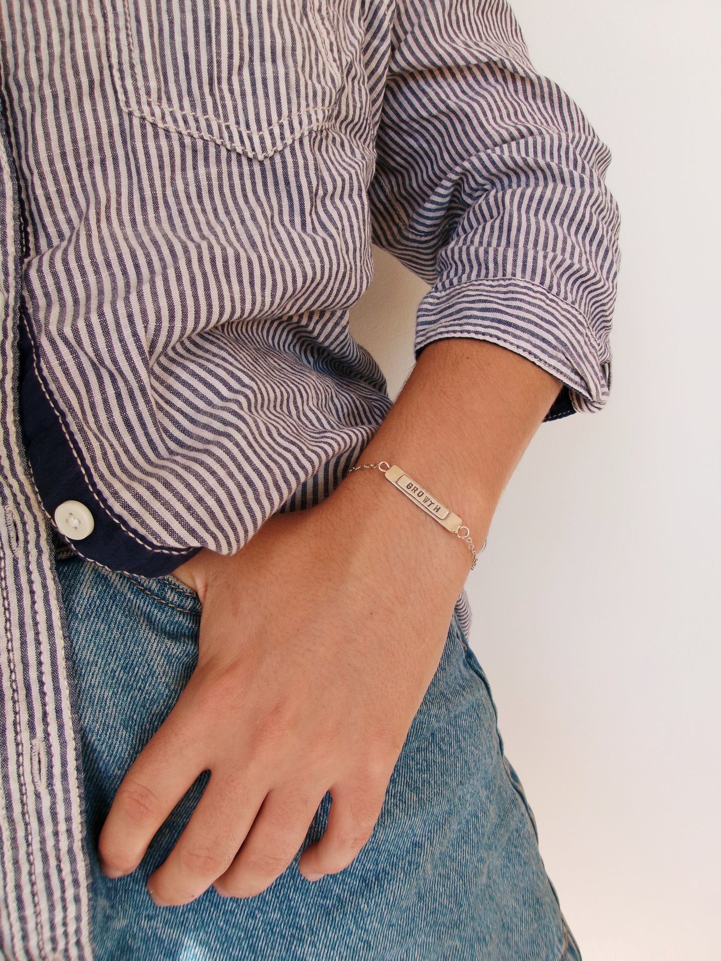Silver Branch Reversible Bracelet