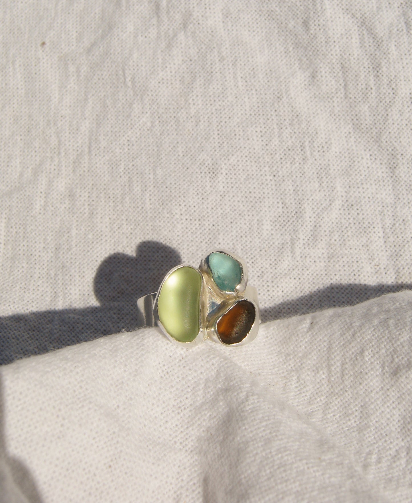 Seaglass Cluster Ring