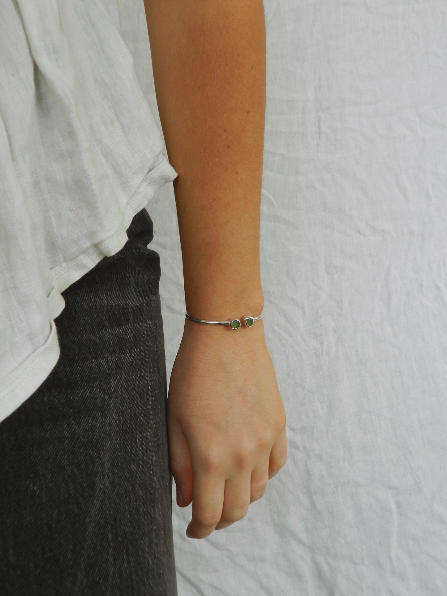 Seaglass Bangle - Olive