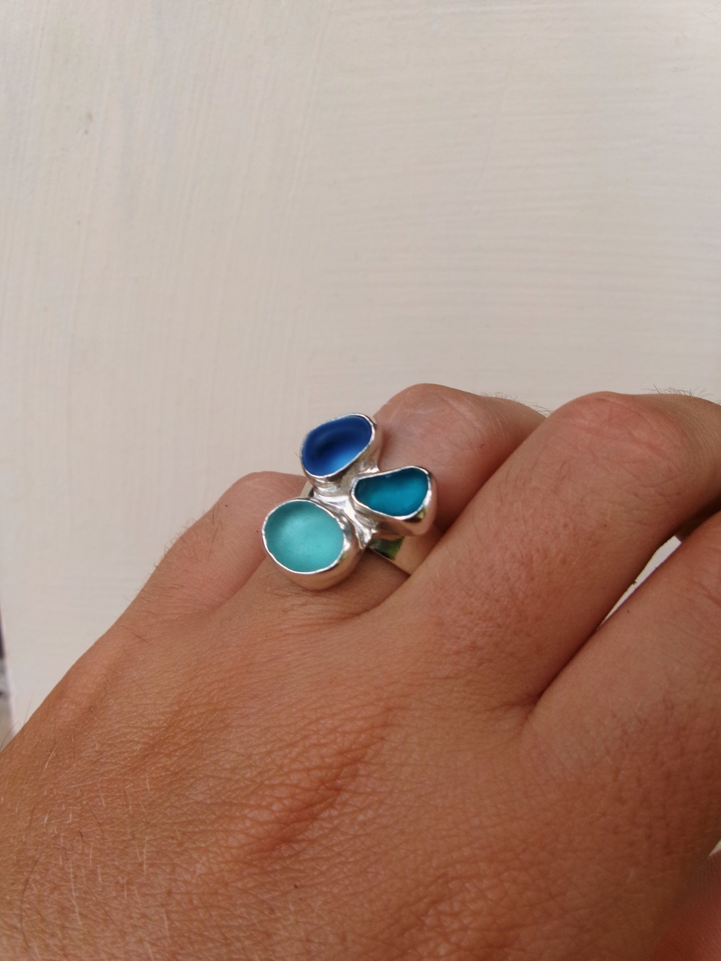 Seaglass Cluster Ring