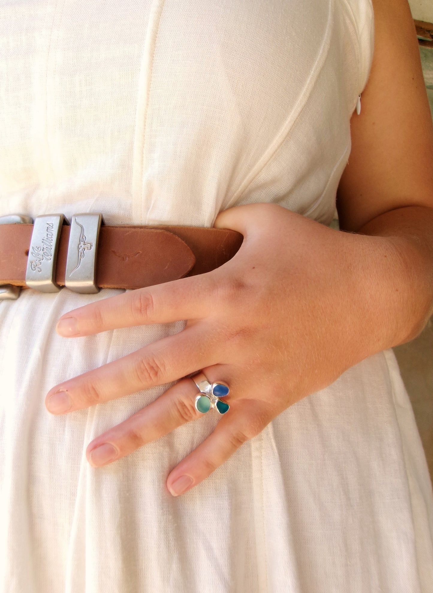 Seaglass Cluster Ring