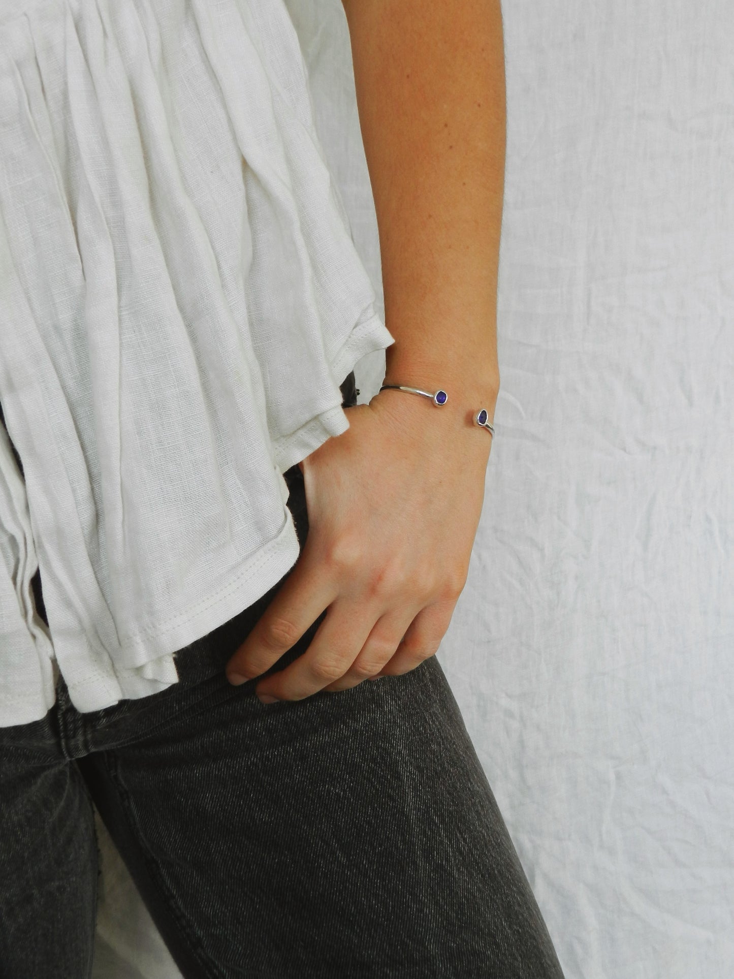 Seaglass Bangle - Cobalt
