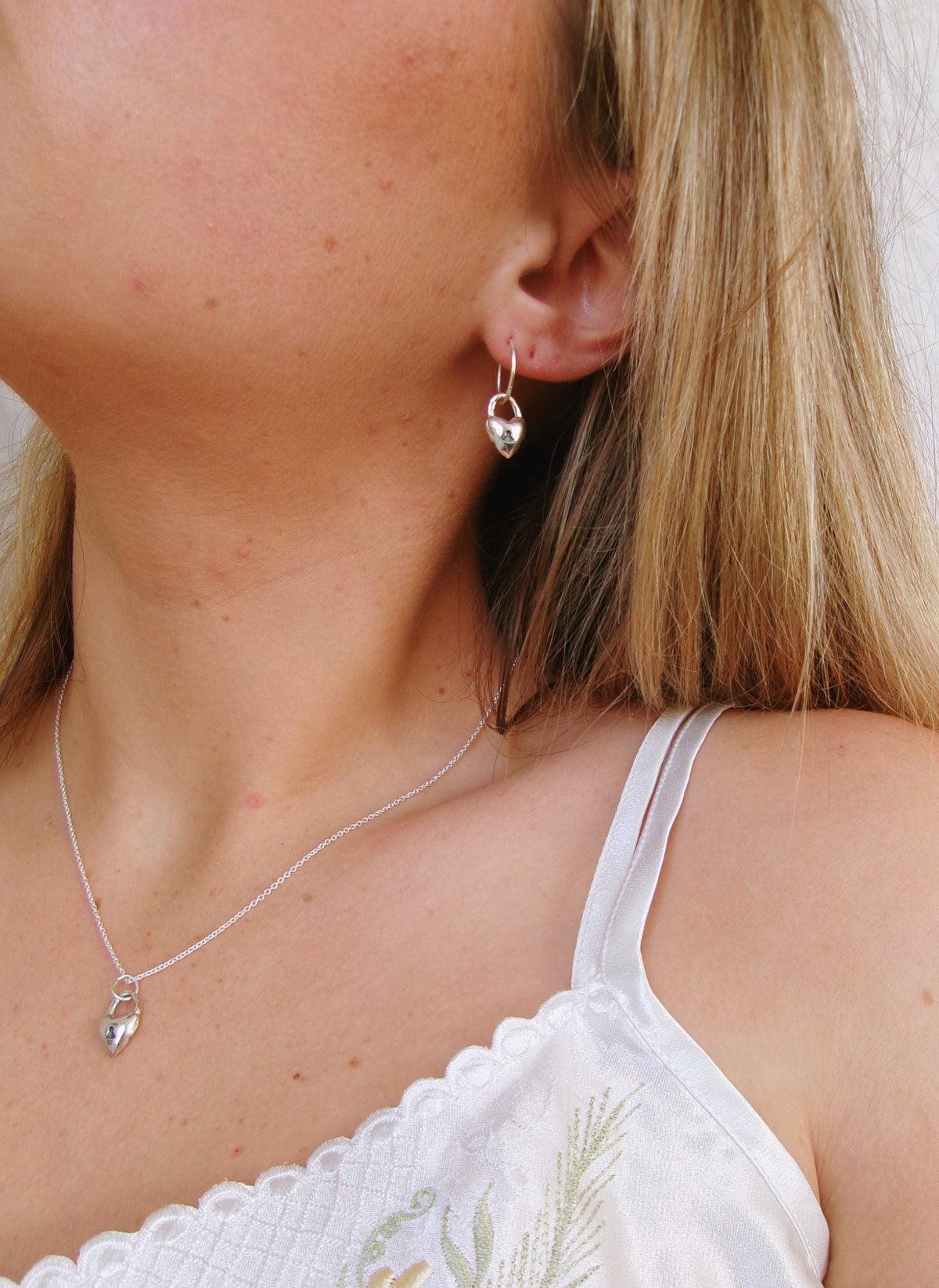 Treacherous Heart Charm Earring