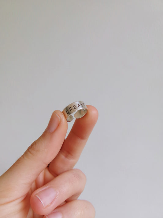 Custom Word Pinky Ring