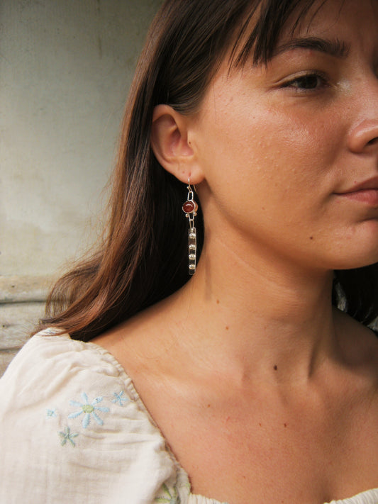 Pinot noir dangle earring