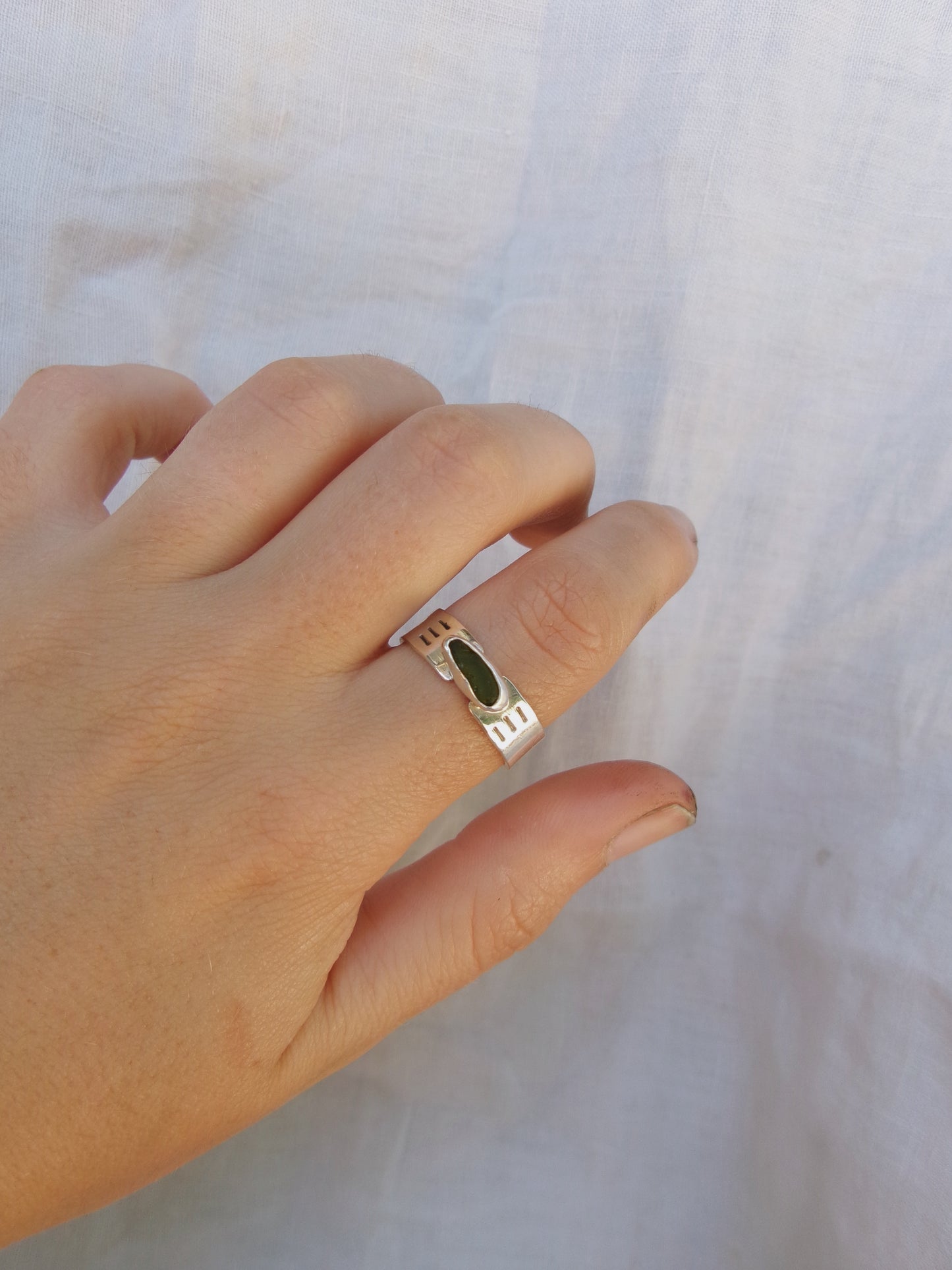 Ebb & Flow Ring - Olive