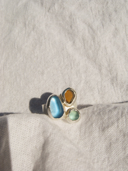 Seaglass Cluster Ring