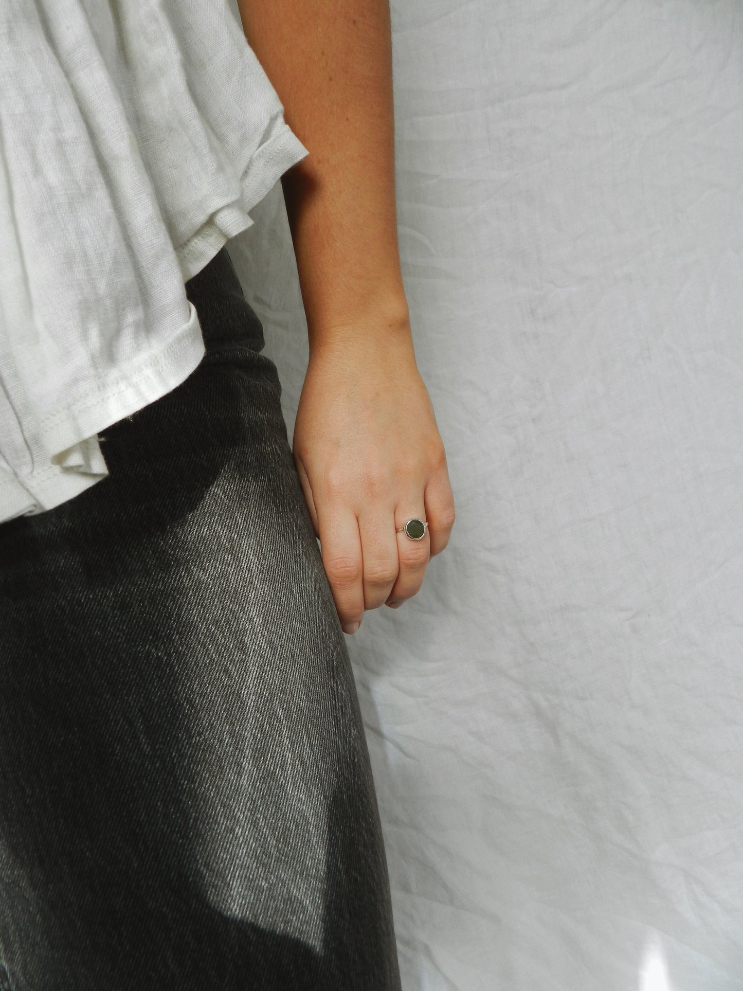Seaglass Ring - Olive