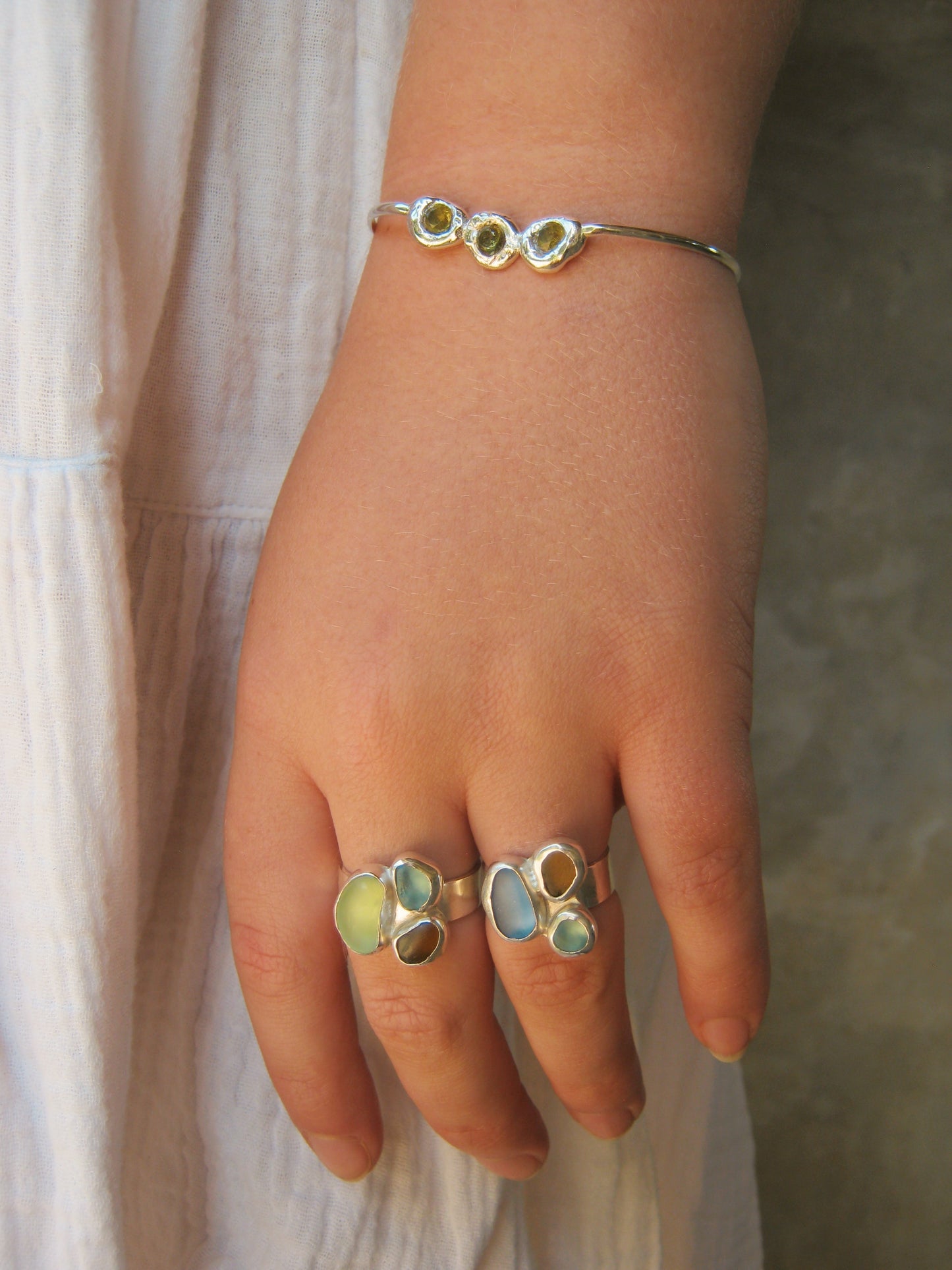 Organic Peridot Bracelet