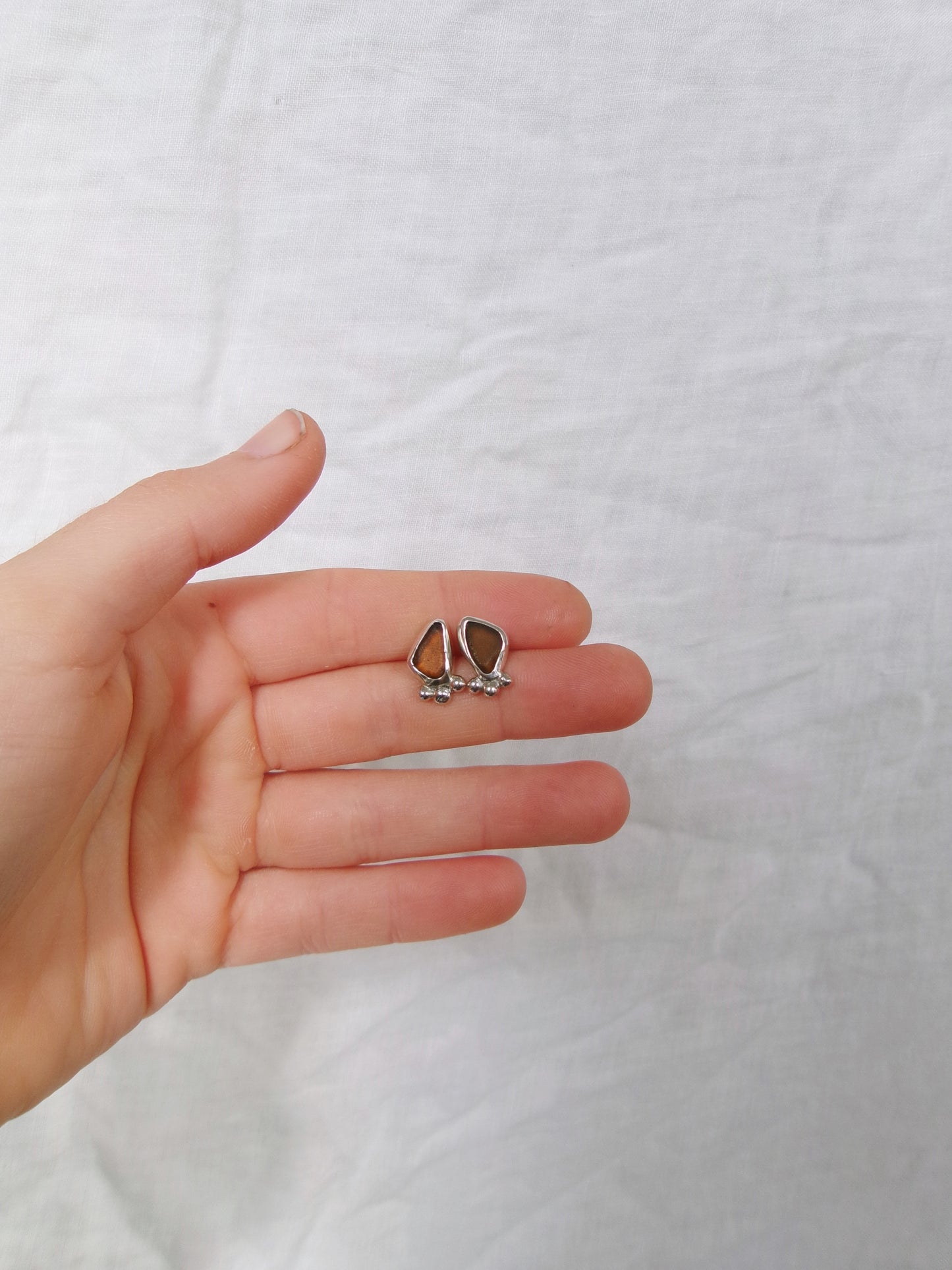 Umber dotty studs