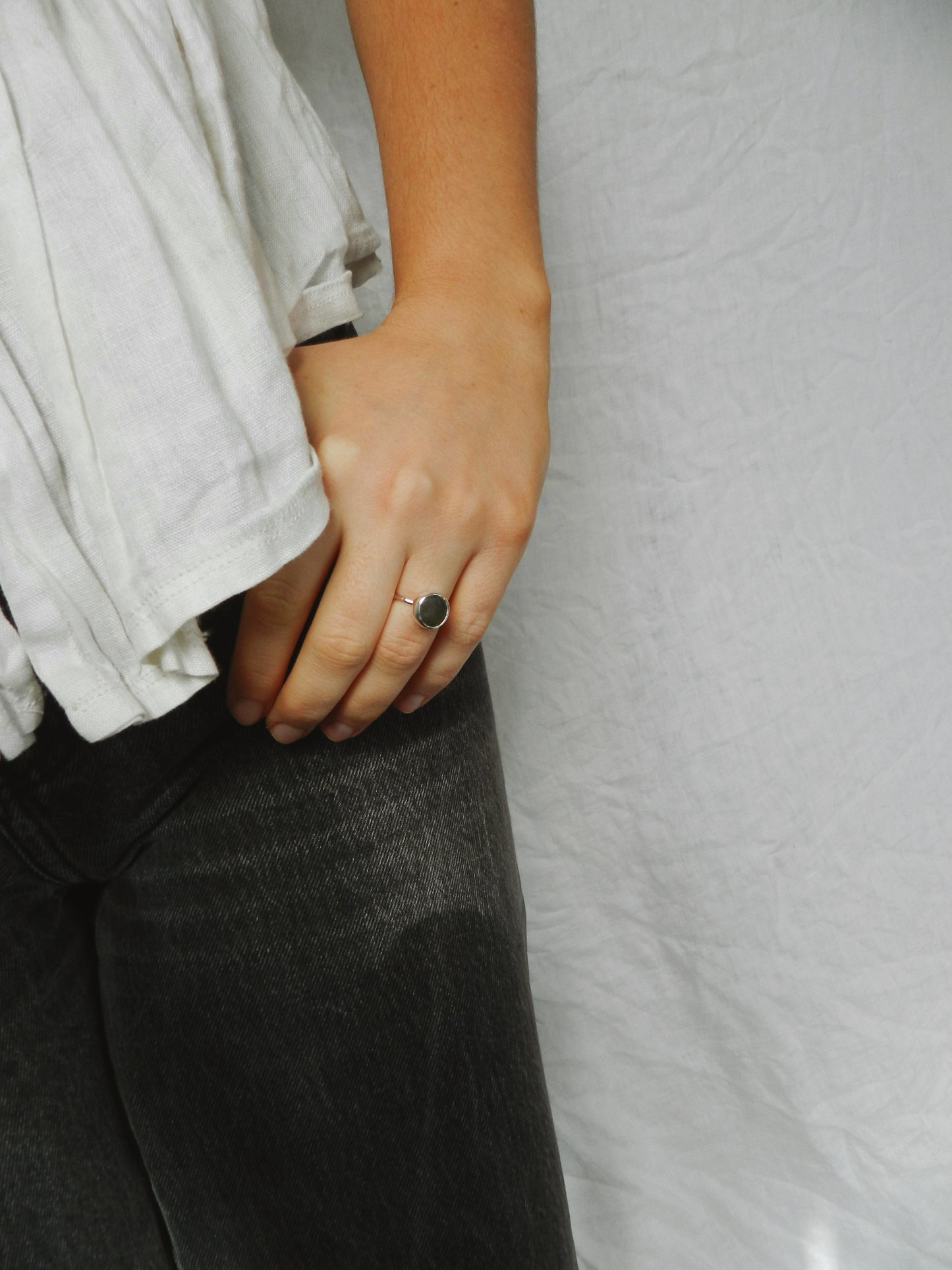 Seaglass Ring - Olive