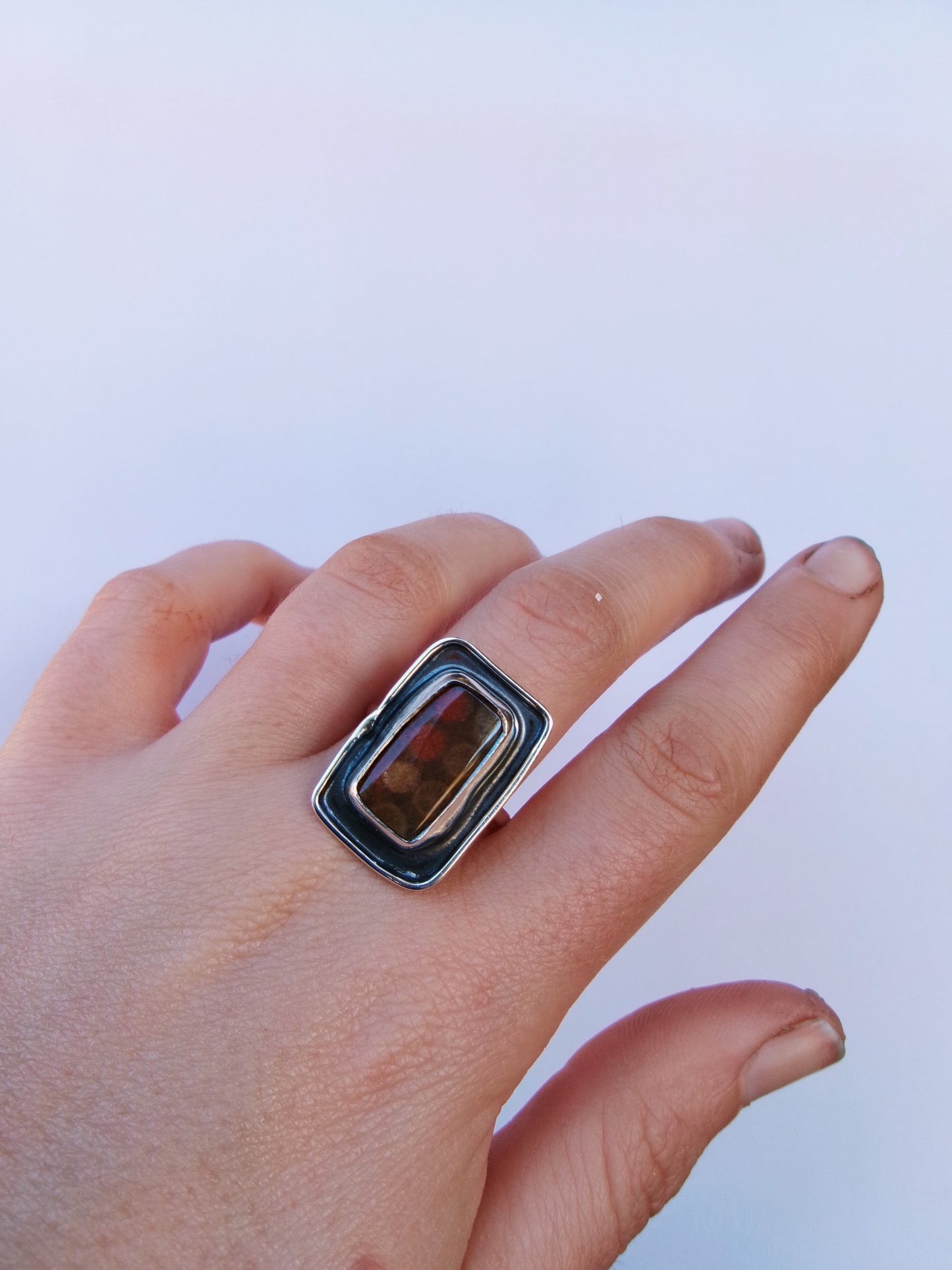 Framed Stoneflower Ring